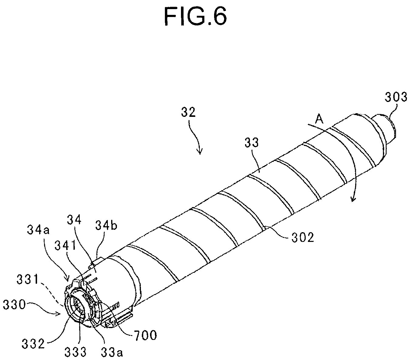 Patent US12313987 Figure 6 – Powder container with a nozzle receiver