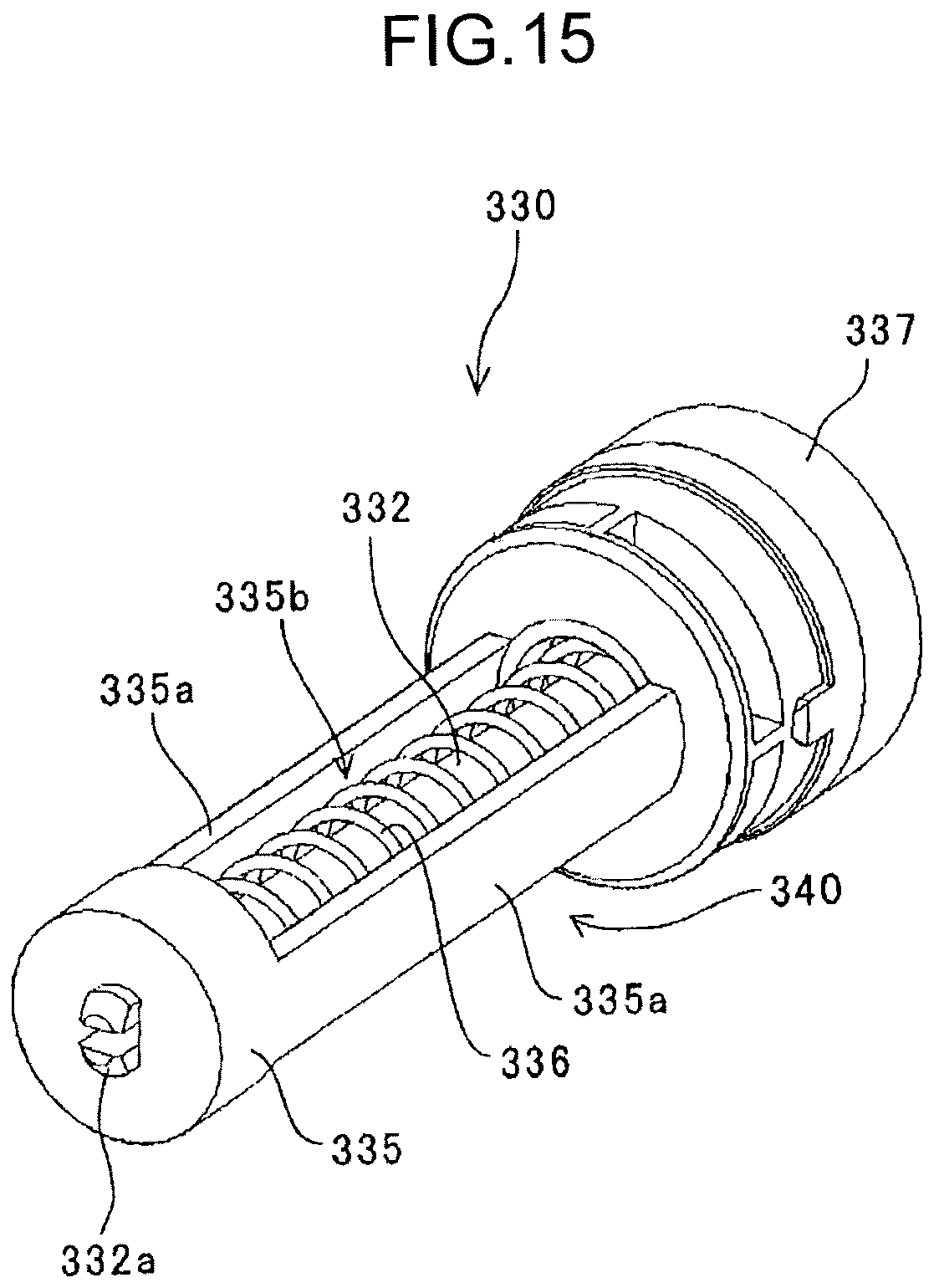 Patent US12313987 Figure 15 – Powder container with a nozzle receiver