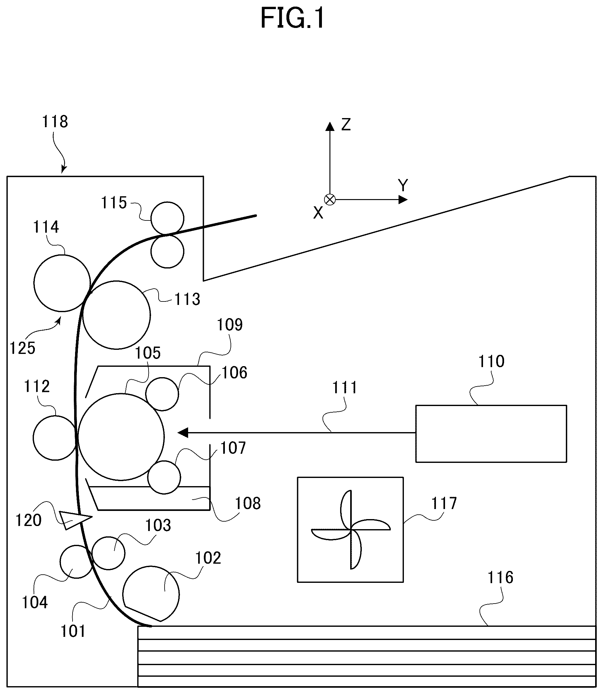 Patent US12313992 Figure 1 – Fixing unit and image forming apparatus