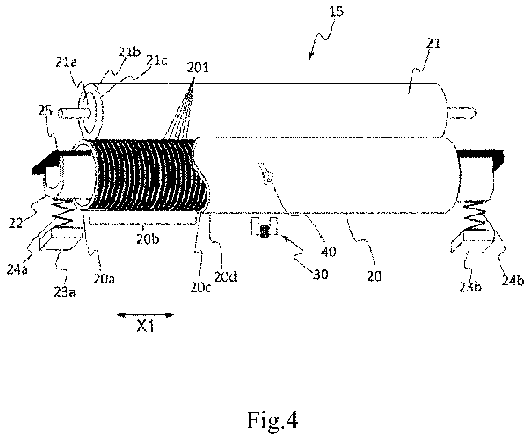 Patent US12313993 Figure 4 – Fixing rotating member, fixing device with fixing rotating member electrophotographic image forming device with fixing rotating member, and method of producing fixing rotating member
