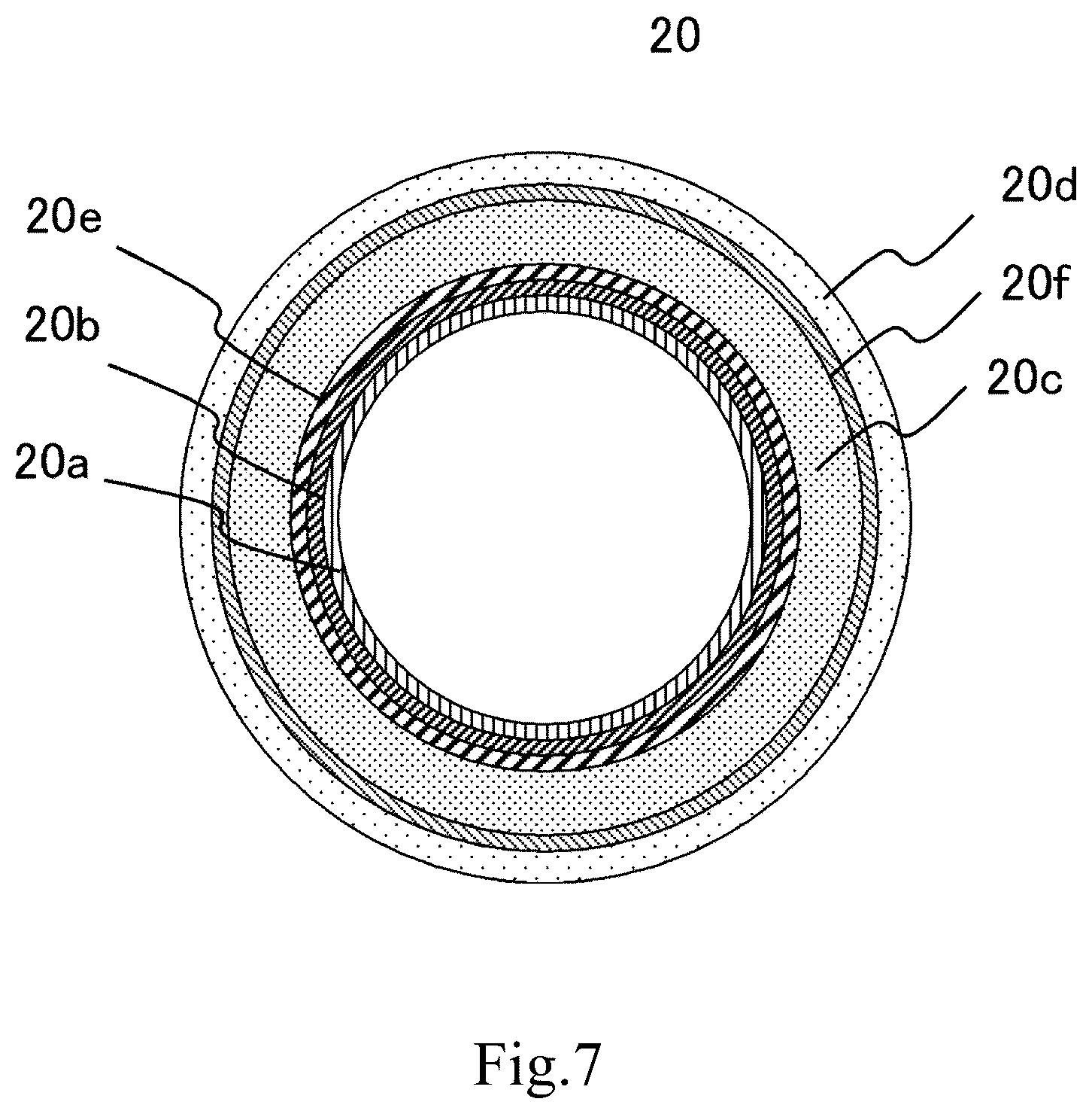 Patent US12313993 Figure 7 – Fixing rotating member, fixing device with fixing rotating member electrophotographic image forming device with fixing rotating member, and method of producing fixing rotating member
