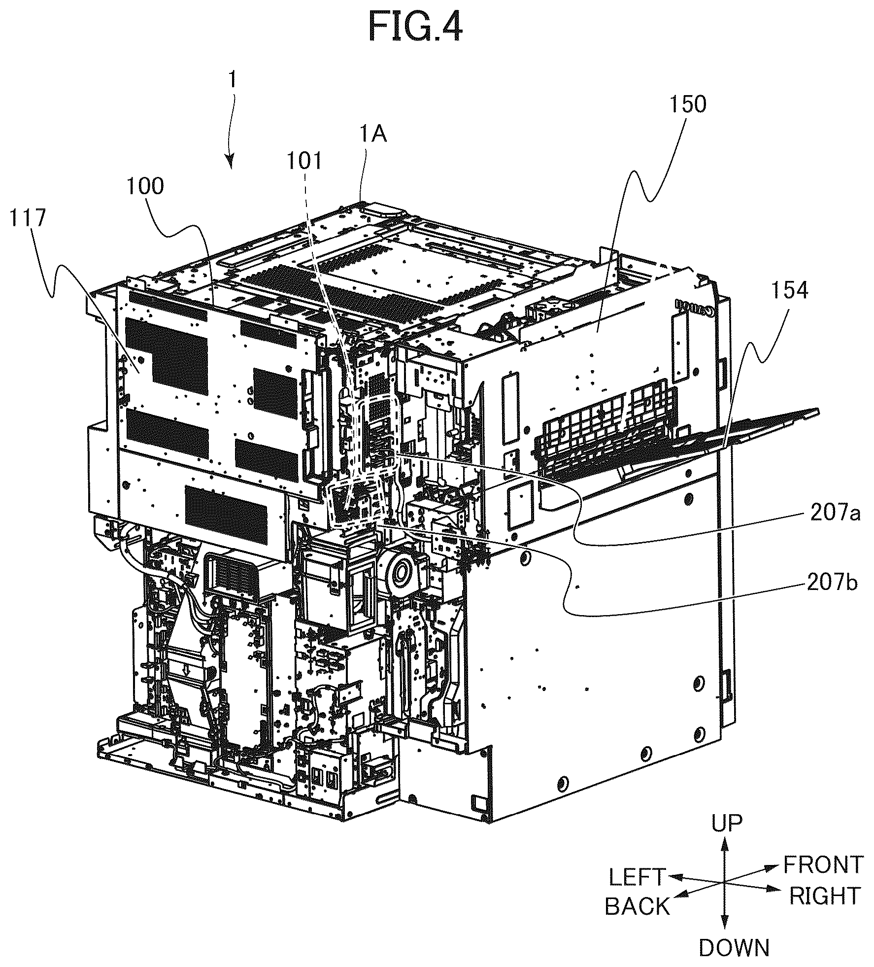 Patent US12313999 Figure 4 – Image forming apparatus having improved access to drive unit