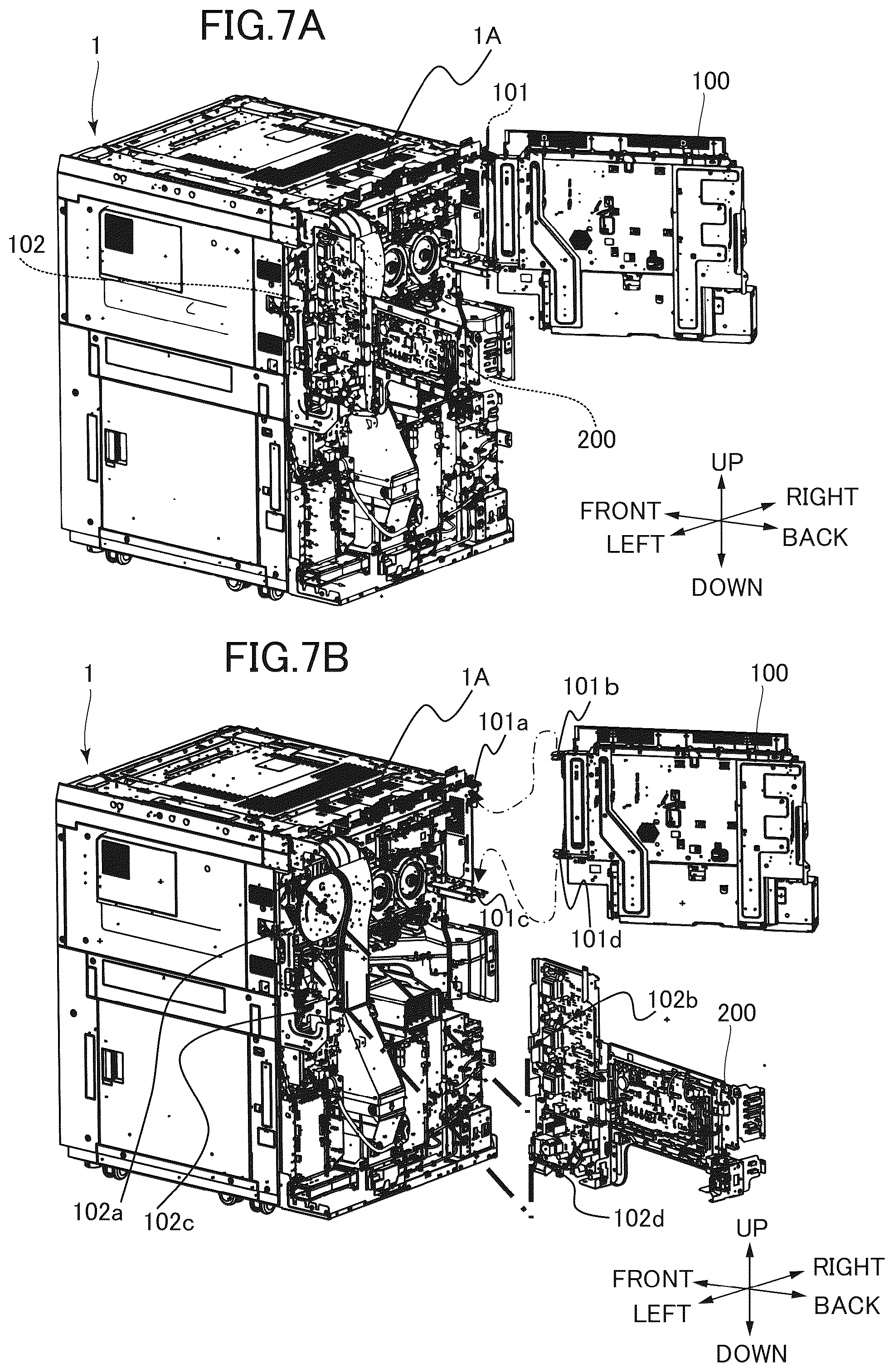 Patent US12313999 Figure 7 – Image forming apparatus having improved access to drive unit