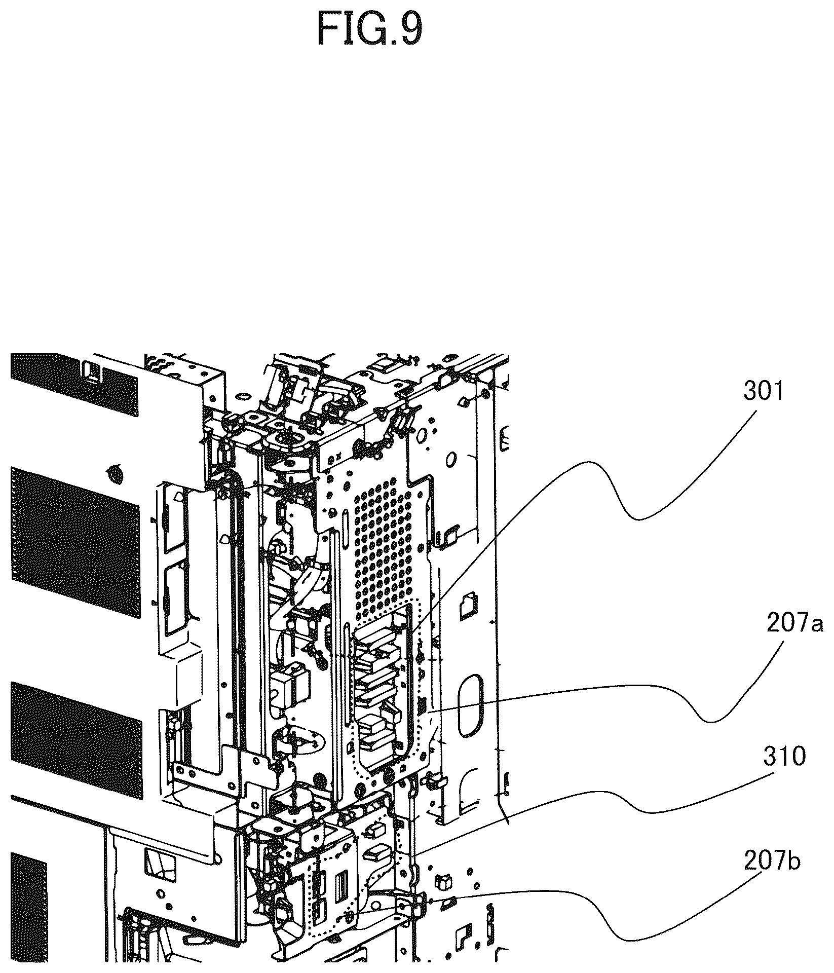 Patent US12313999 Figure 9 – Image forming apparatus having improved access to drive unit