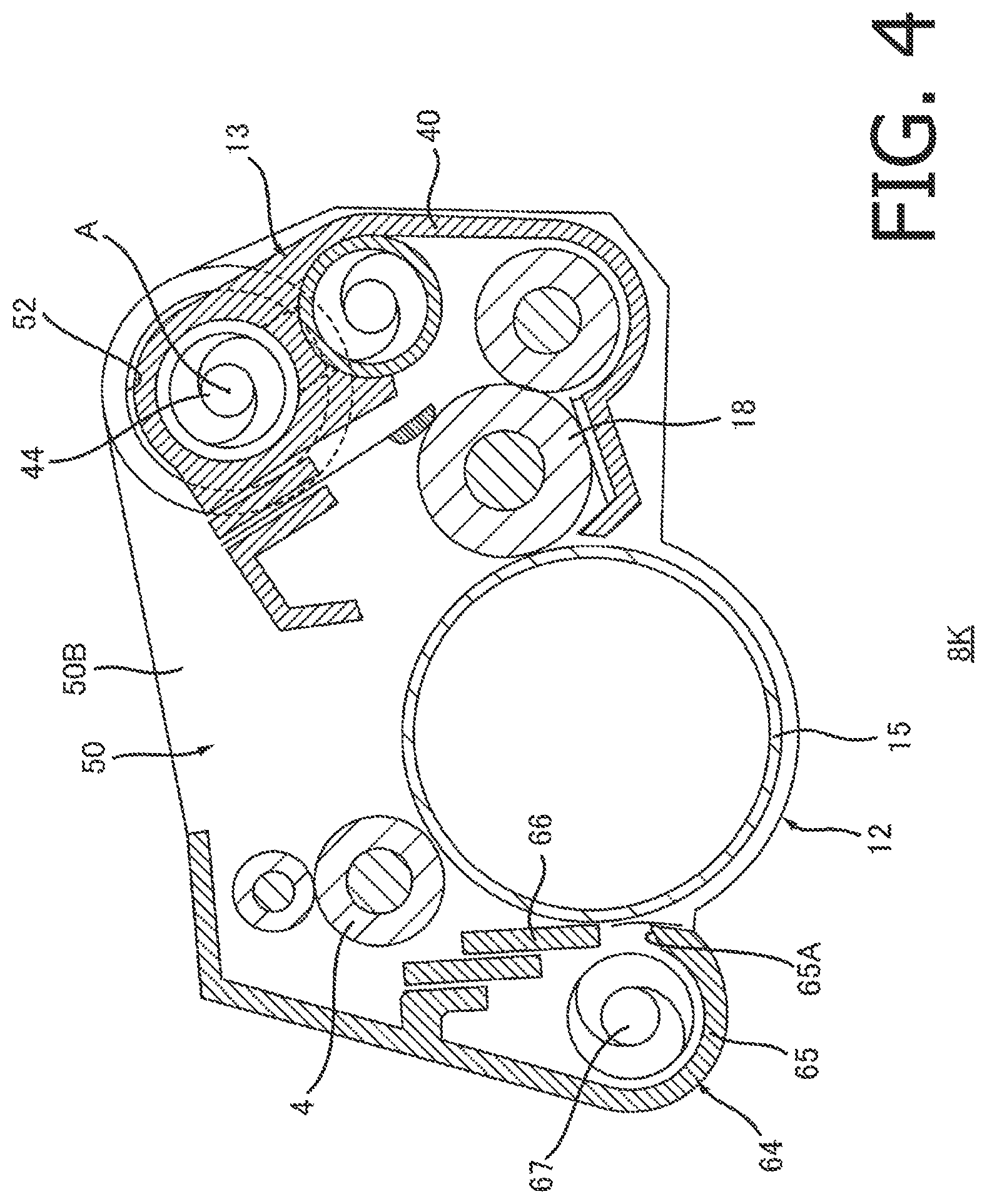 Patent US12314001 Figure 4 – Image forming apparatus including LED array attached to top cover