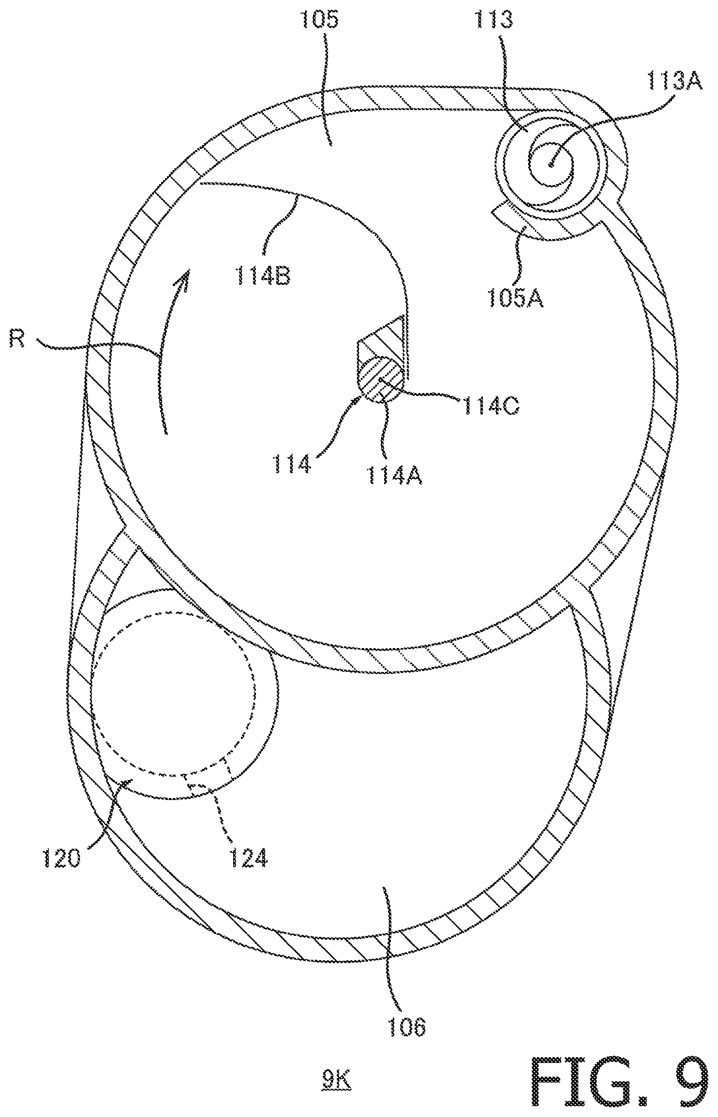 Patent US12314001 Figure 9 – Image forming apparatus including LED array attached to top cover