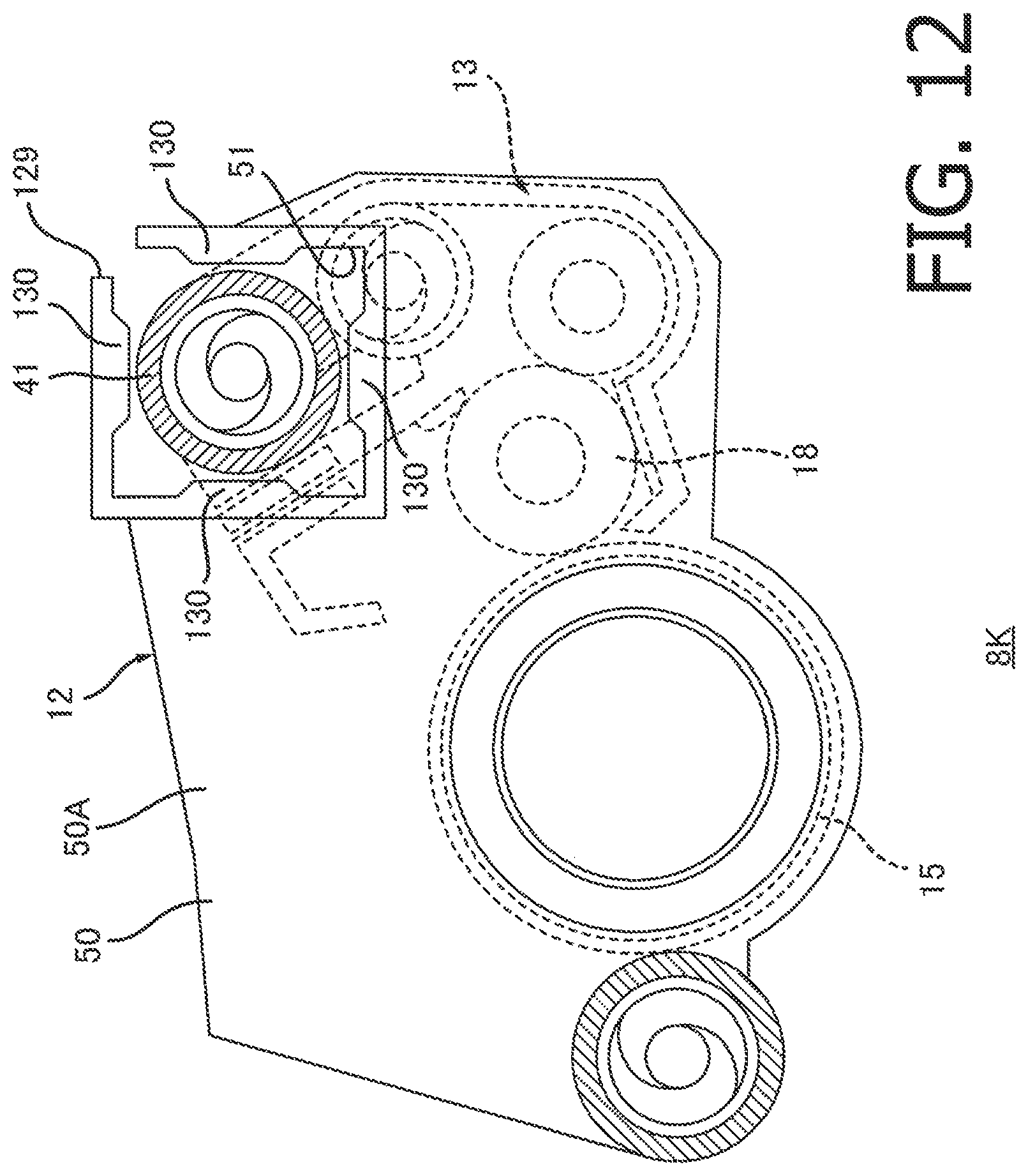 Patent US12314001 Figure 12 – Image forming apparatus including LED array attached to top cover