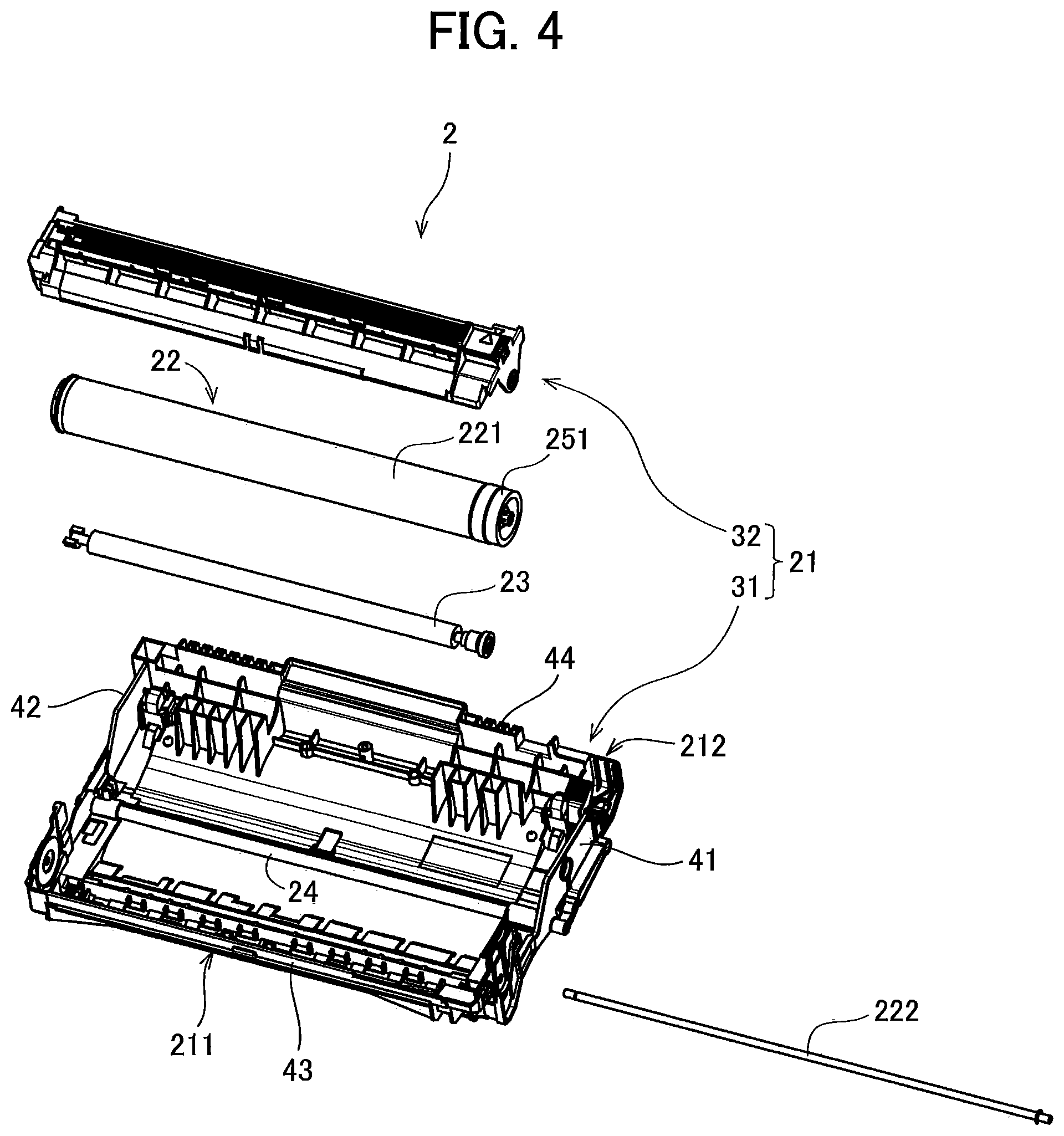 Patent US12314002 Figure 4 – Drum cartridge including electrical contact surface positioned at outer surface of drum frame