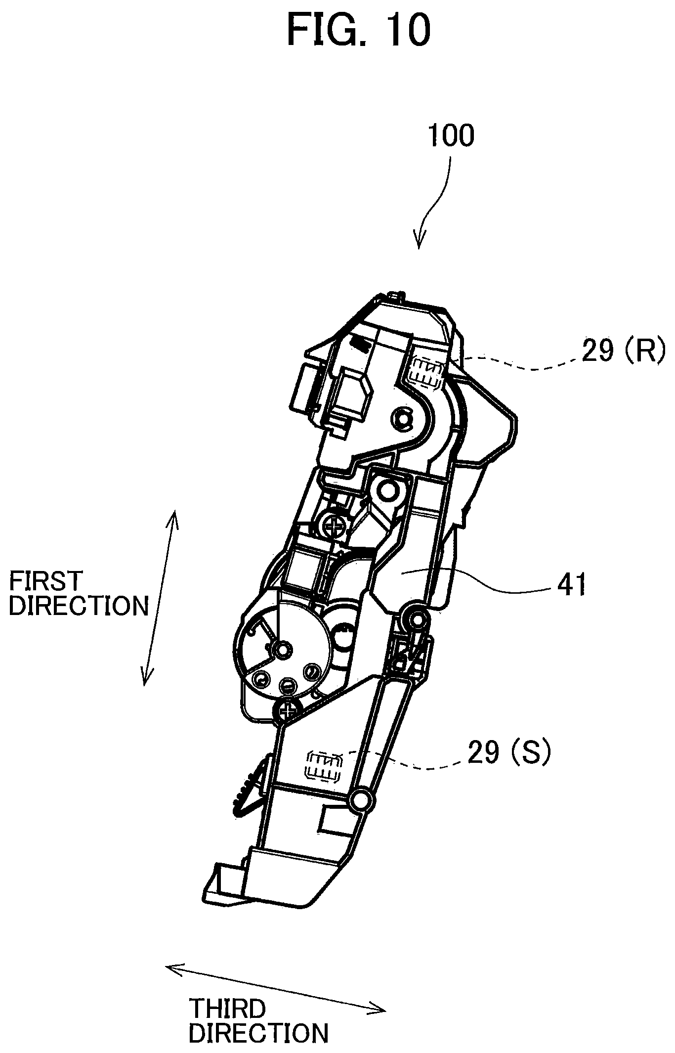 Patent US12314002 Figure 10 – Drum cartridge including electrical contact surface positioned at outer surface of drum frame