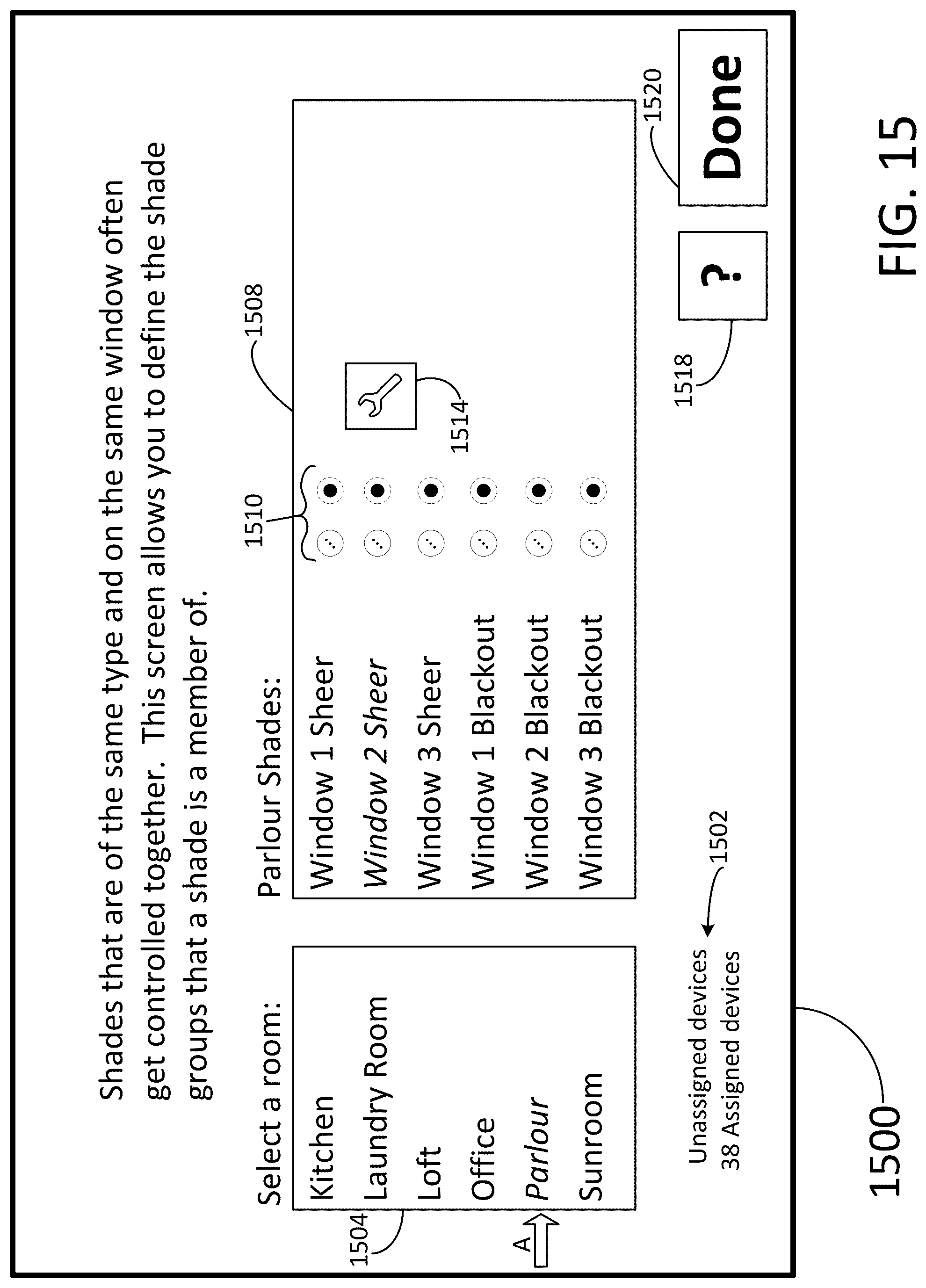 Patent US12314024 Figure 15 – Method for establishing a building automation system including installing a plurality of controllable devices in a plurality of rooms in a building