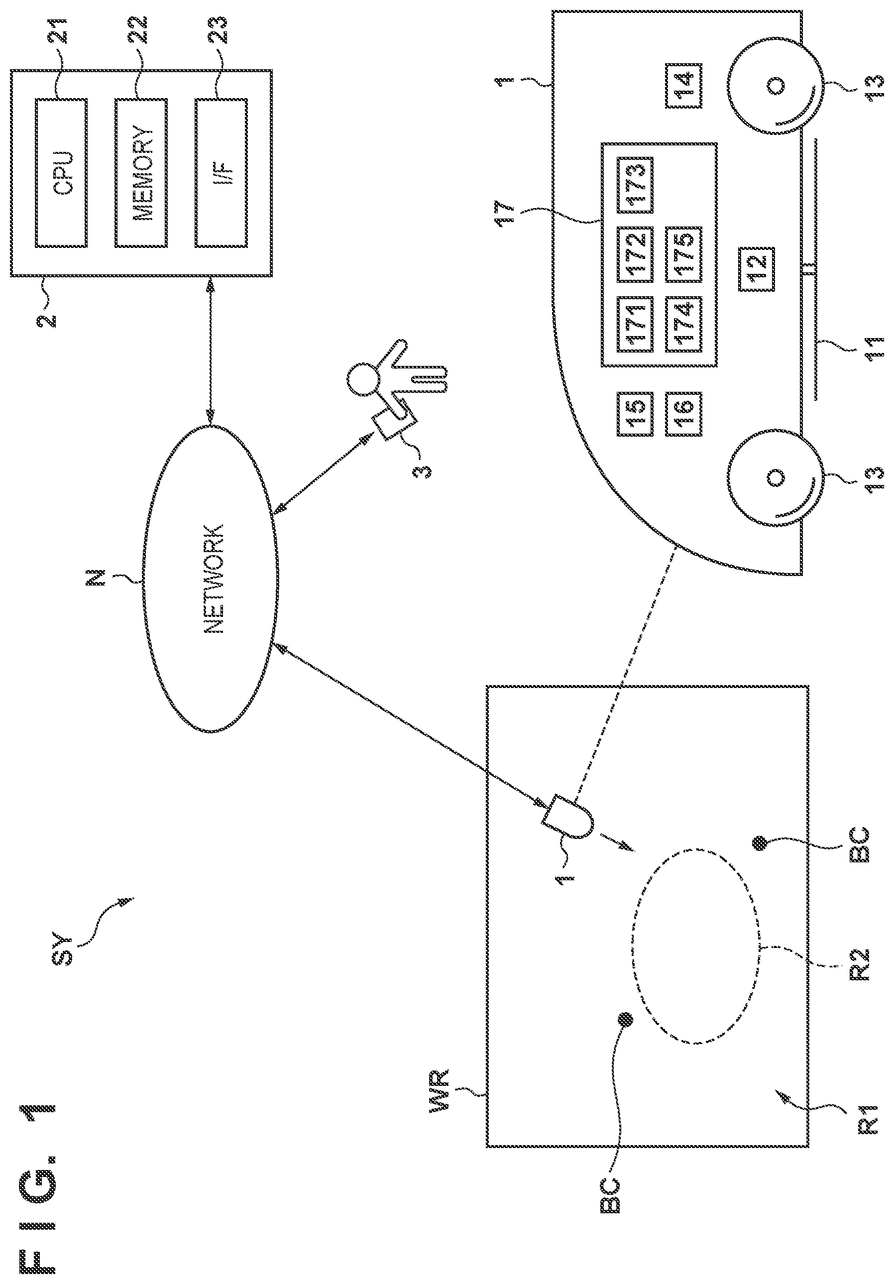 Patent US12314059 Figure 1 – Work machine and information management apparatus