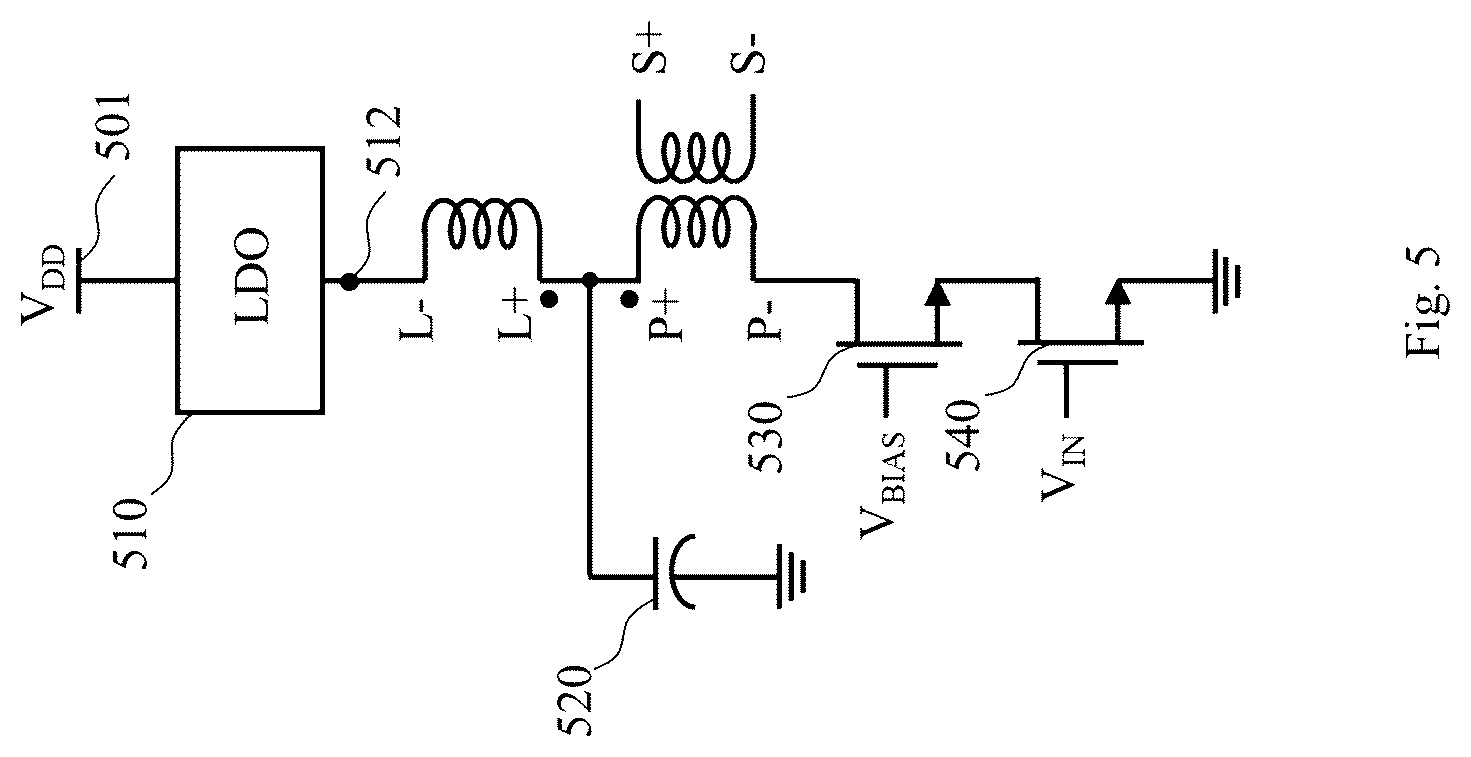 Patent US12314070 Figure 5 – Circuit layout for improving power supply rejection ratio