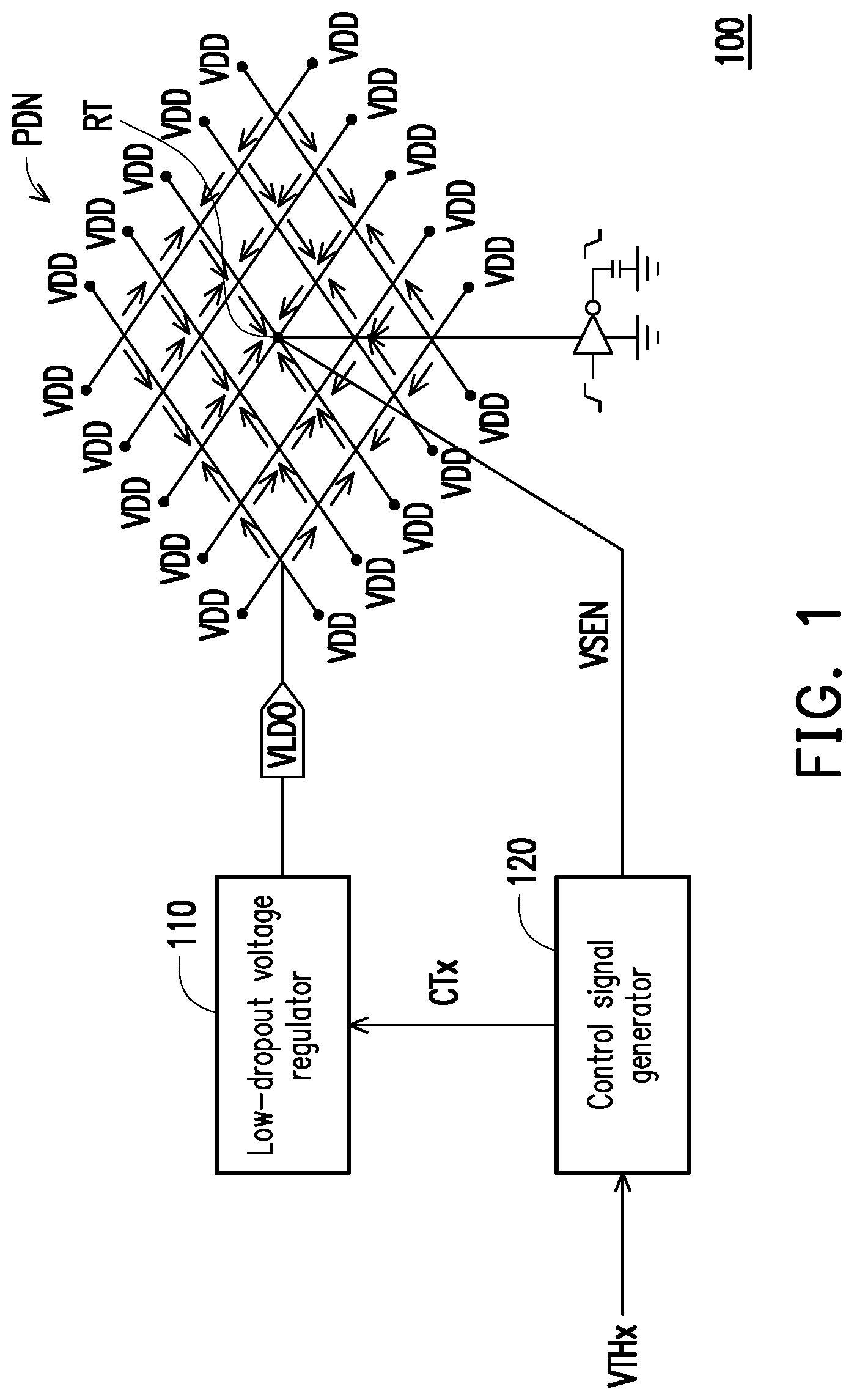 Patent US12314072 Figure 1 – Voltage generating device
