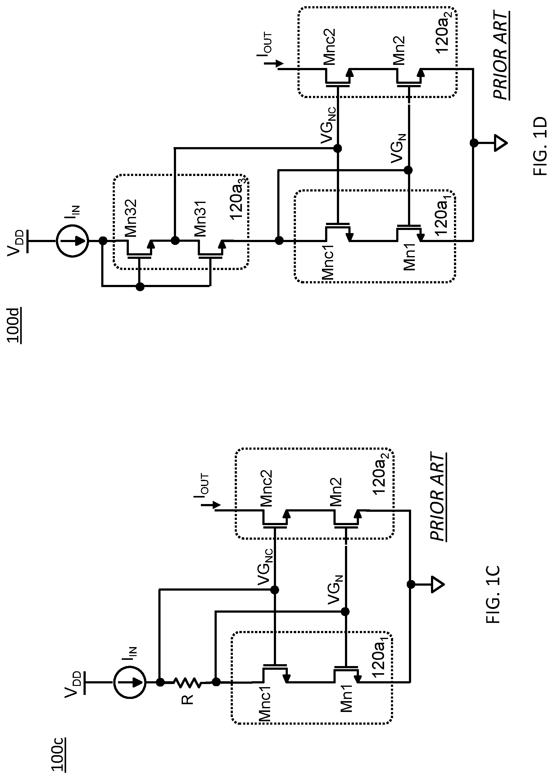 Patent US12314073 Figure 2 – Low voltage cascode current mirror