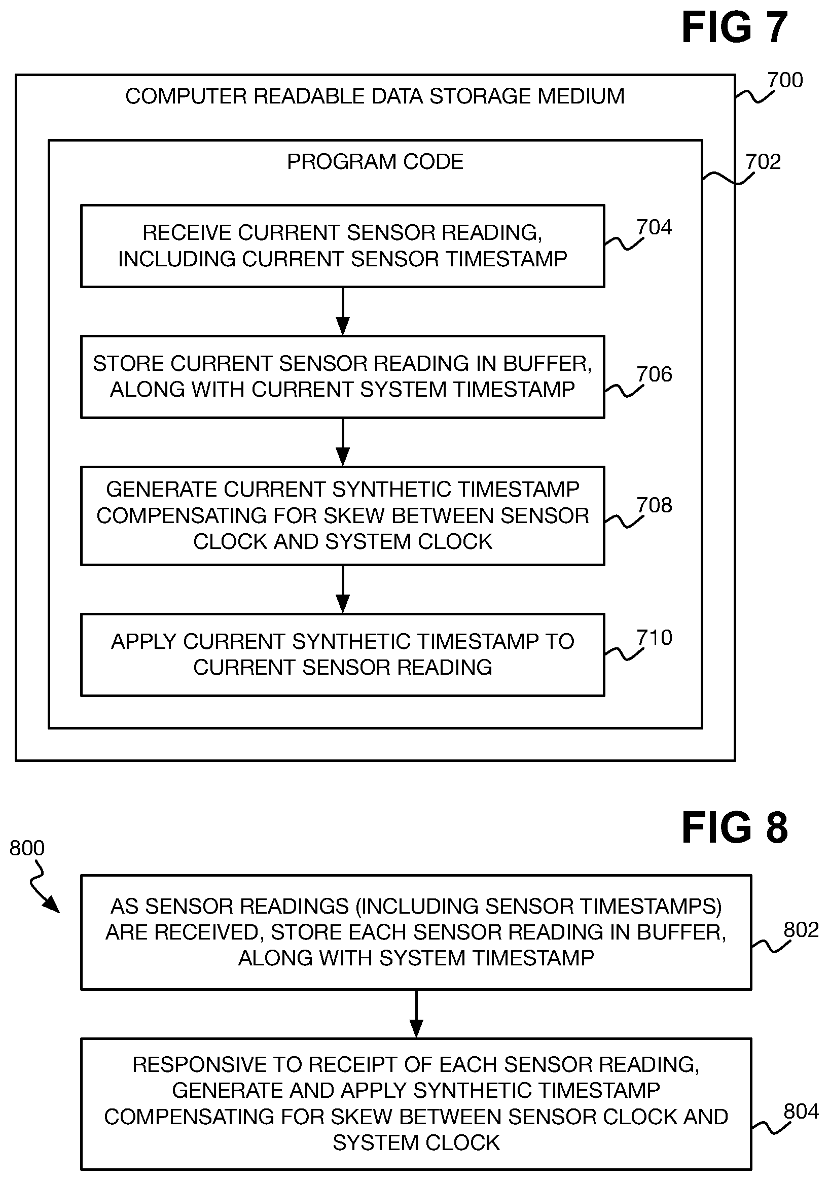 Patent US12314079 Figure 5 – Synthetic timestamp compensating for skew between system clock and sensor clock