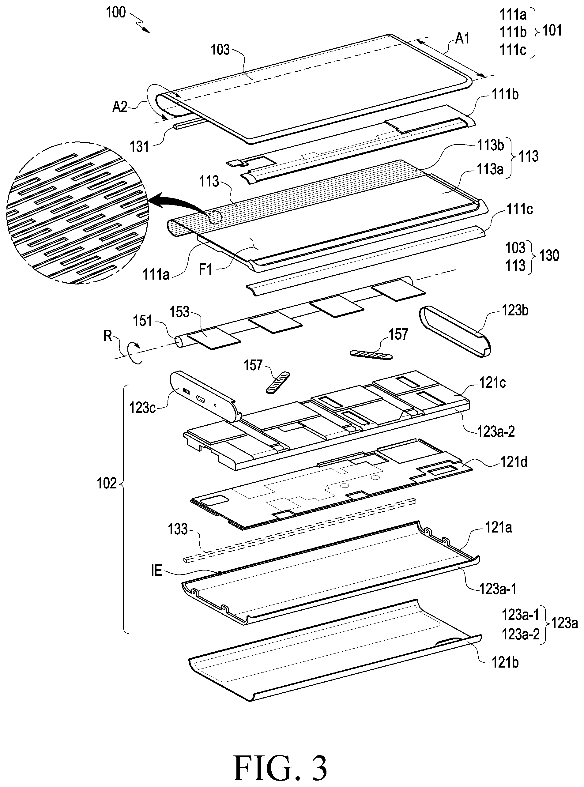Patent US12314080 Figure 3 – Electronic device comprising support member
