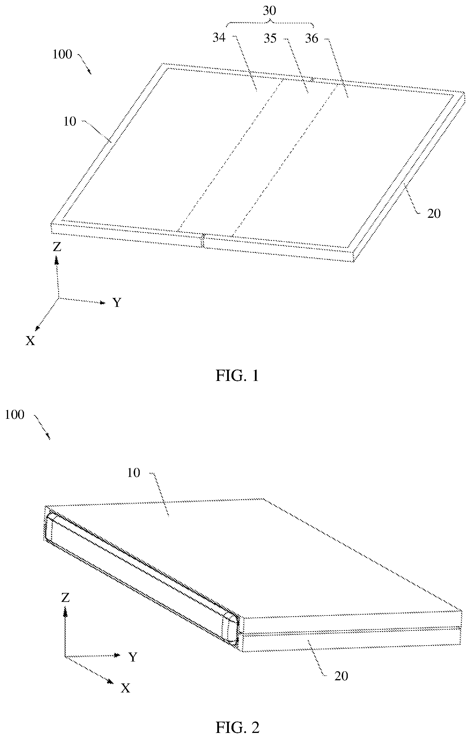 Patent US12314084 Figure 1 – Display module with a bendable region and non-bendable region, and electronic device
