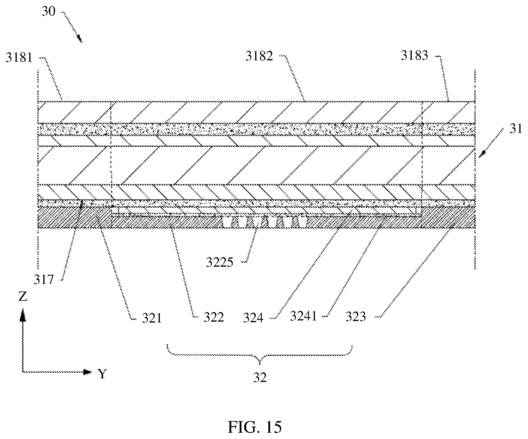 Patent US12314084 Figure 12 – Display module with a bendable region and non-bendable region, and electronic device