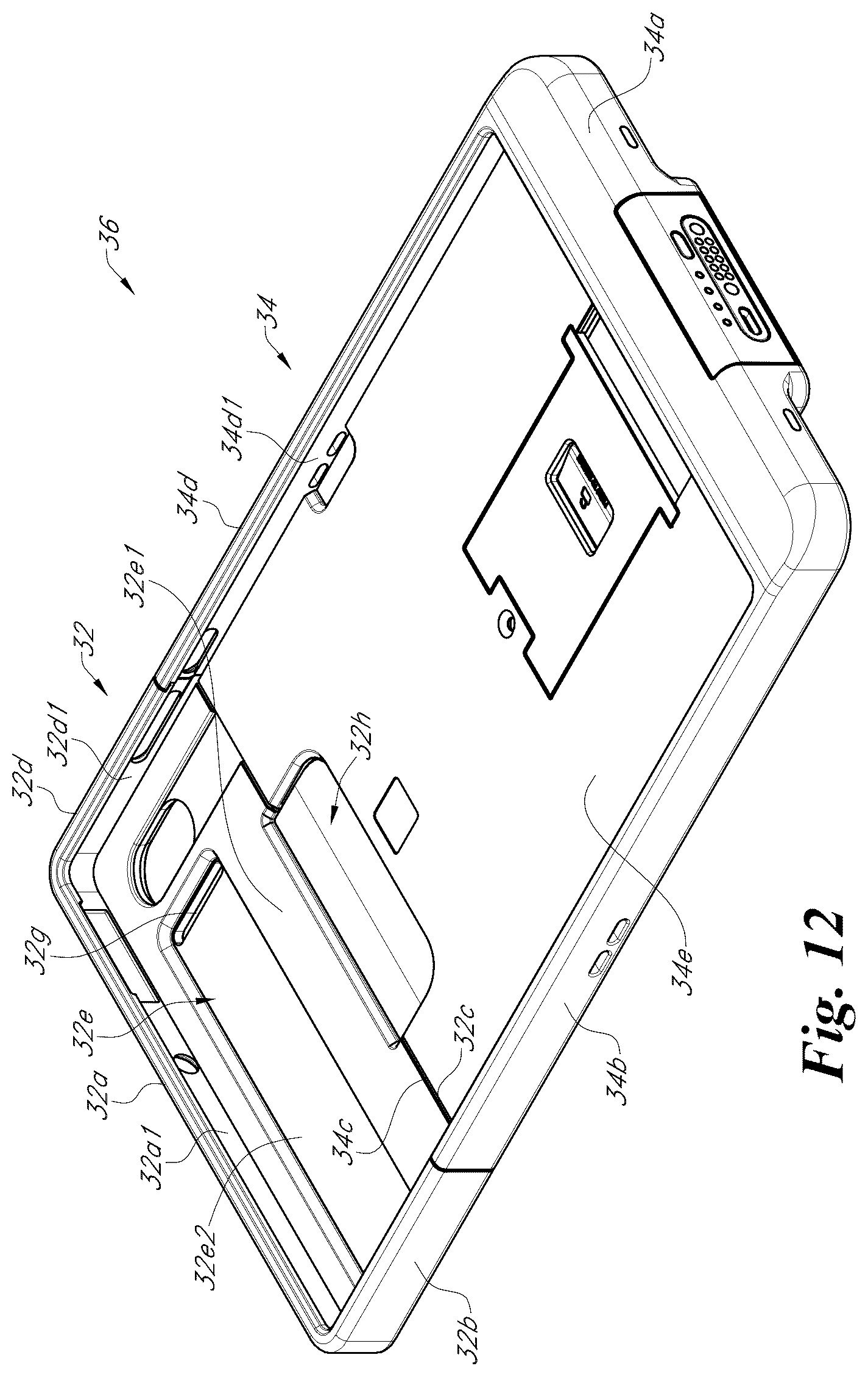 Patent US12314086 Figure 12 – Portable electronic device case accessory system