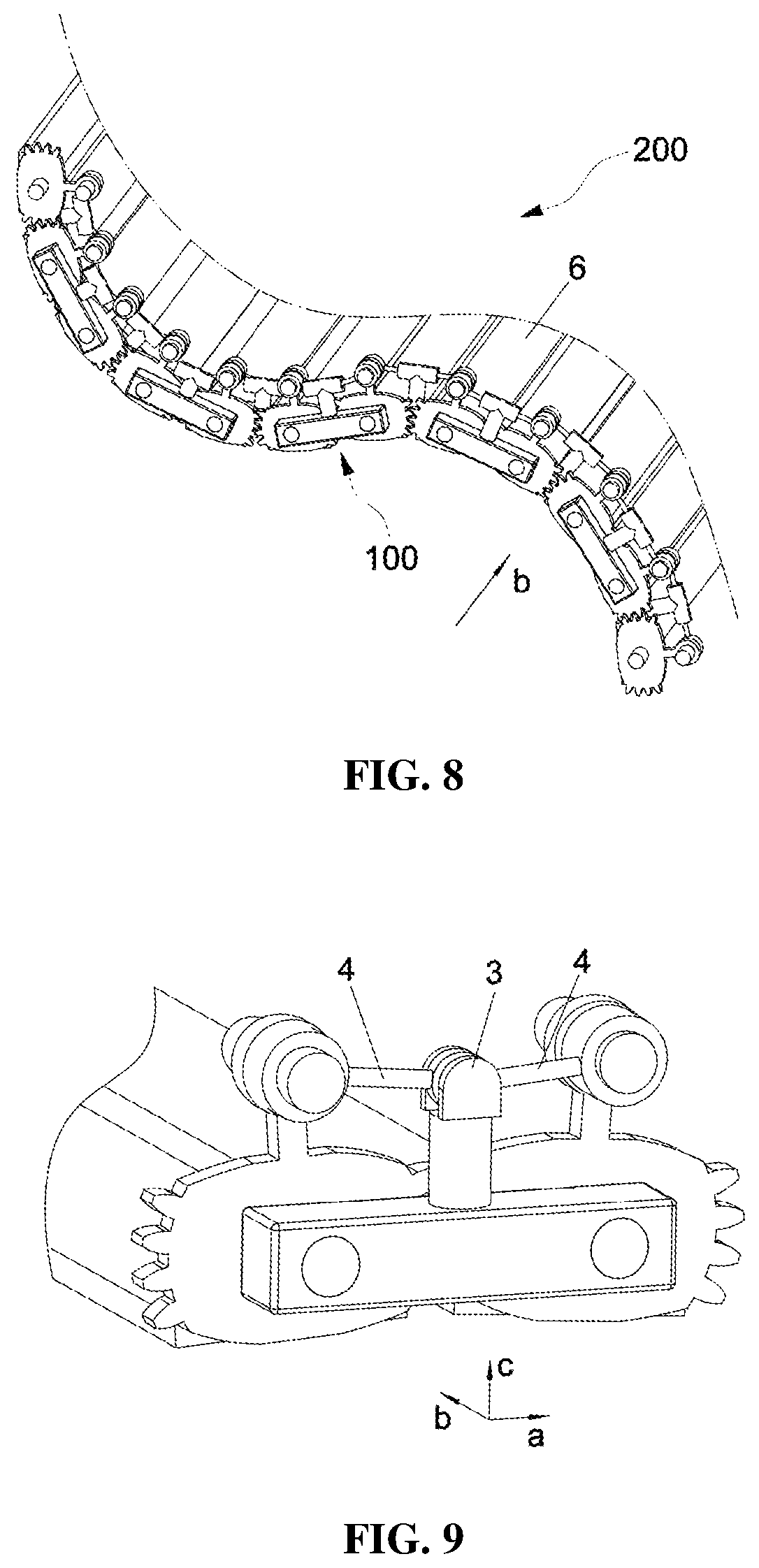 Patent US12314089 Figure 4 – Bending unit, hinge, and flexible module bending device