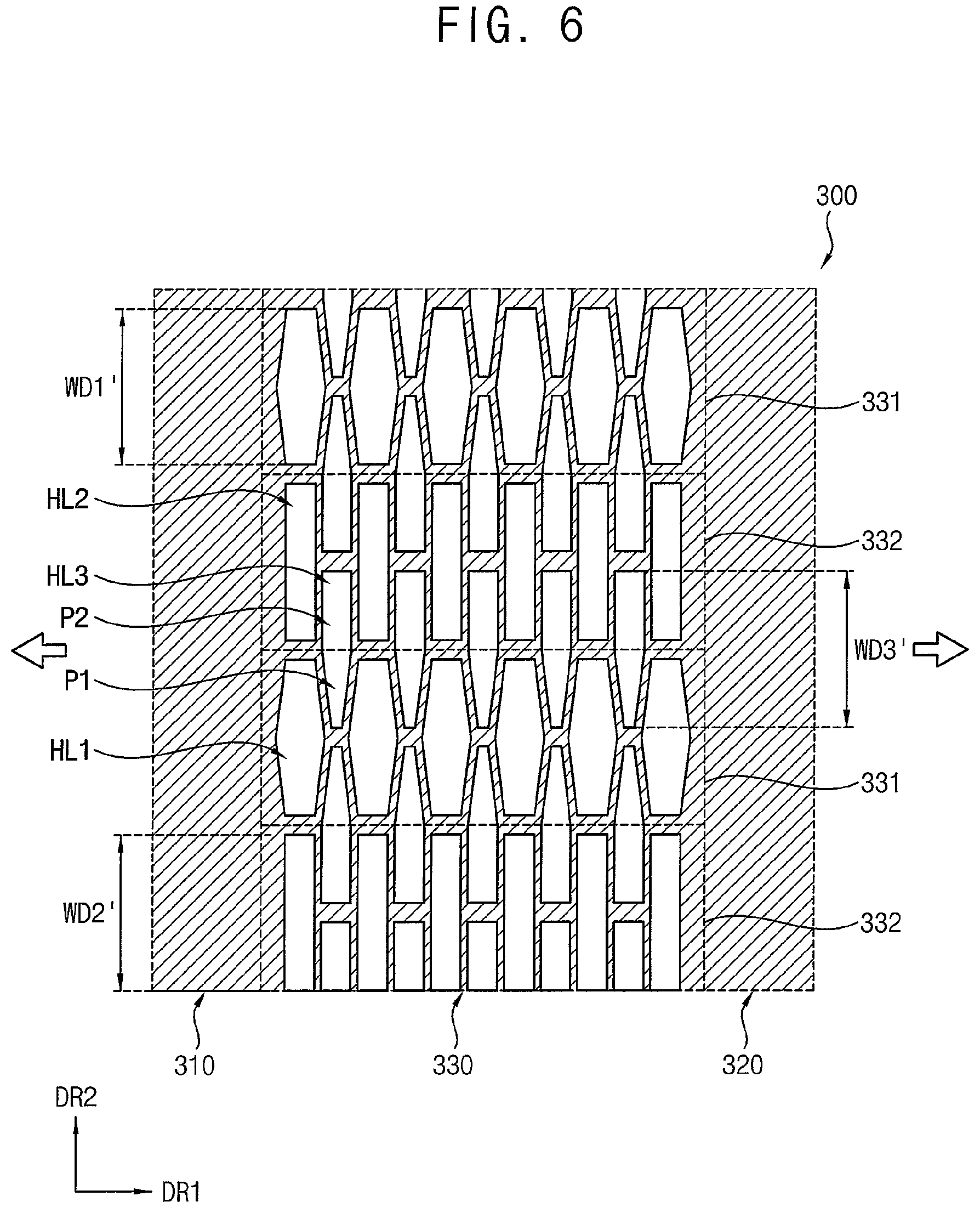 Patent US12314090 Figure 5 – Foldable display device having a flexible display module and a support with a patterned portion