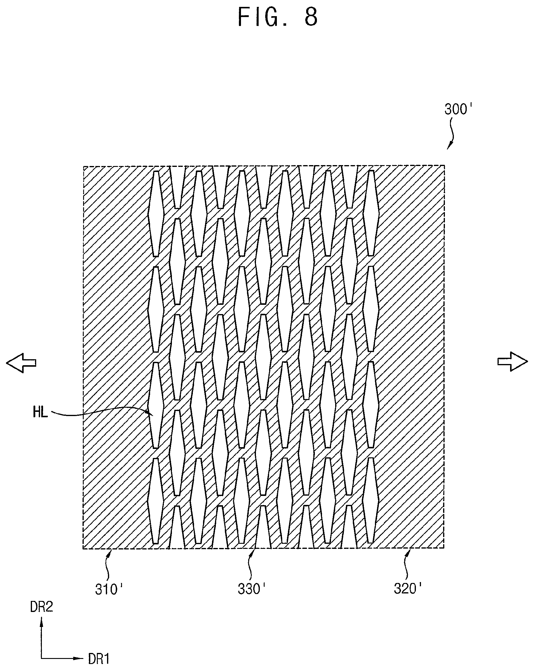 Patent US12314090 Figure 7 – Foldable display device having a flexible display module and a support with a patterned portion