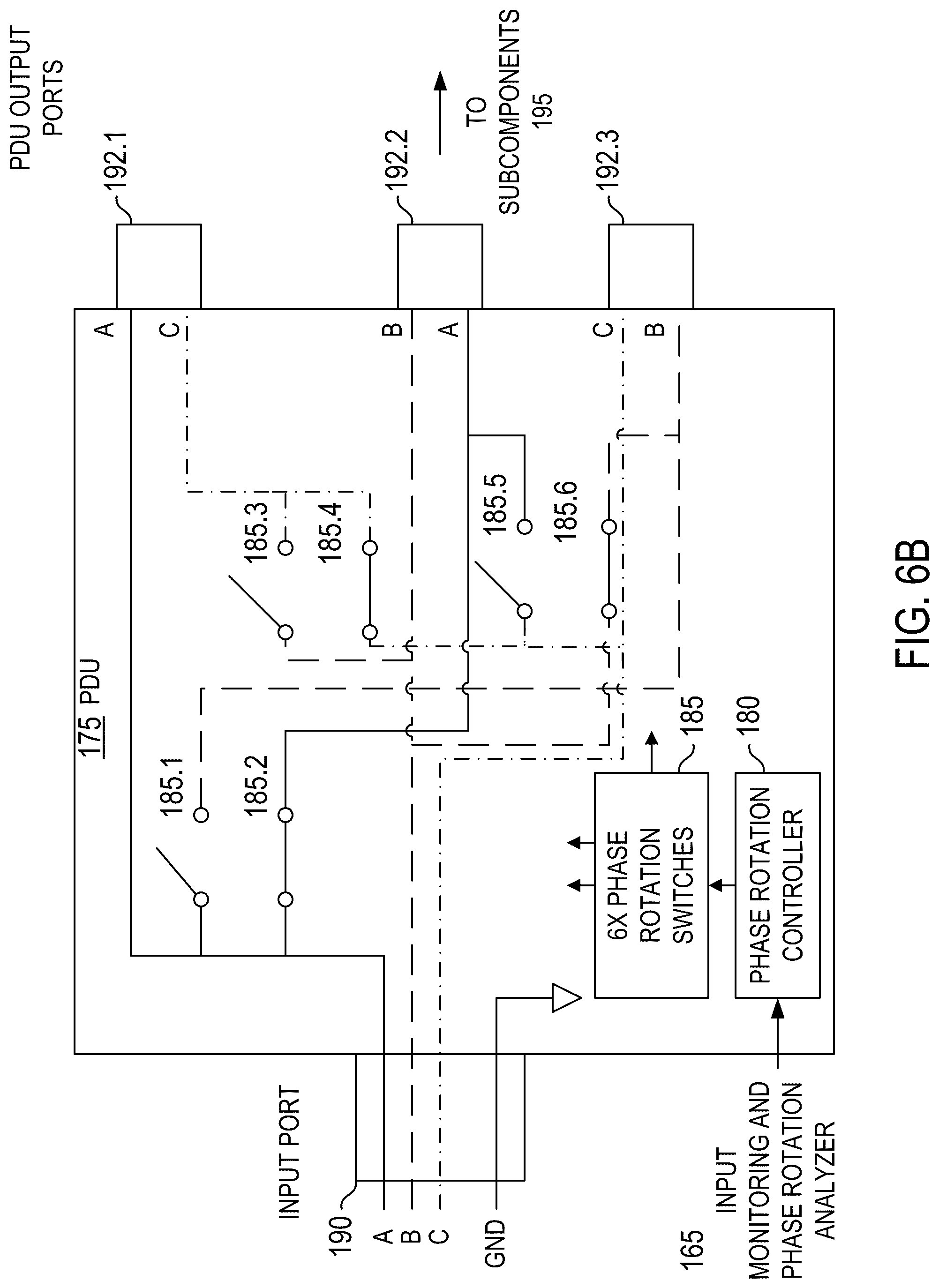 Patent US12314094 Figure 10 – Active power distribution unit phase rotation for power redundancy