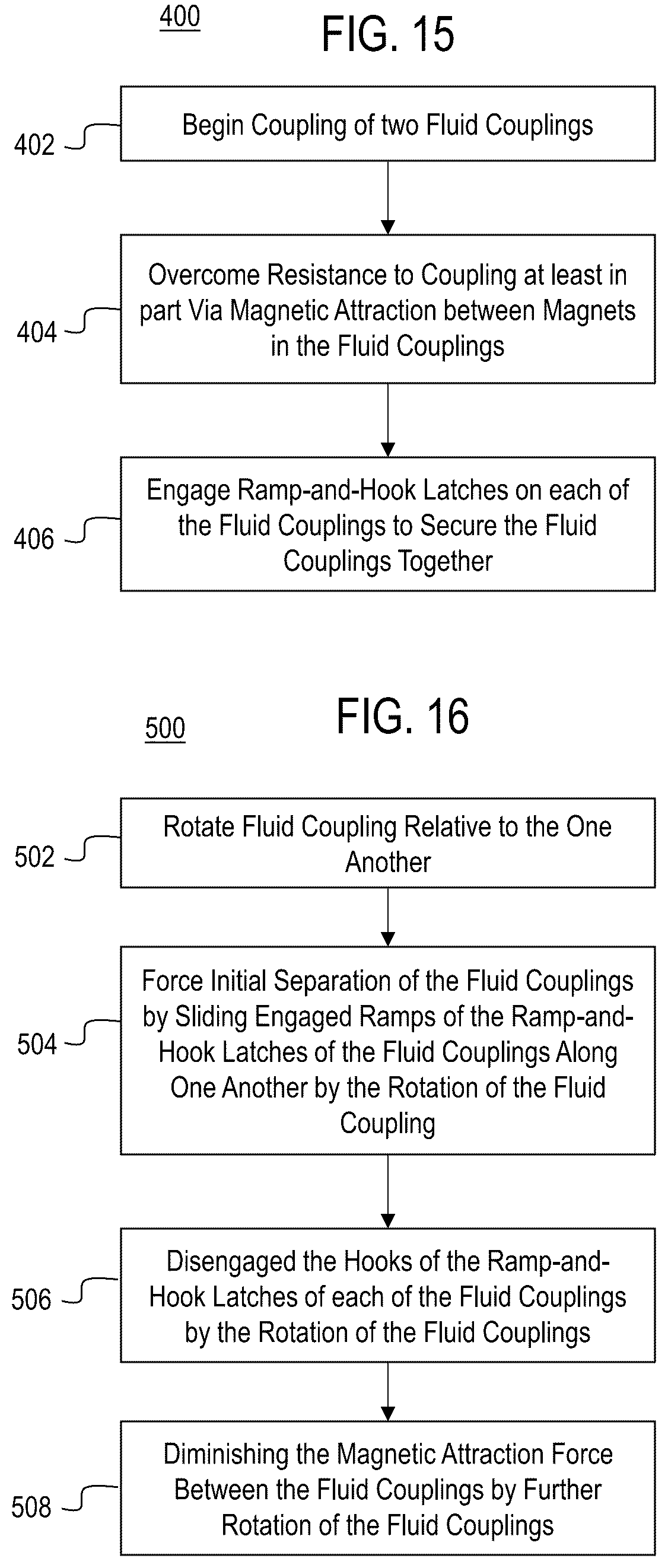 Patent US12314095 Figure 6 – Fluid couplings with magnetic latch assembly