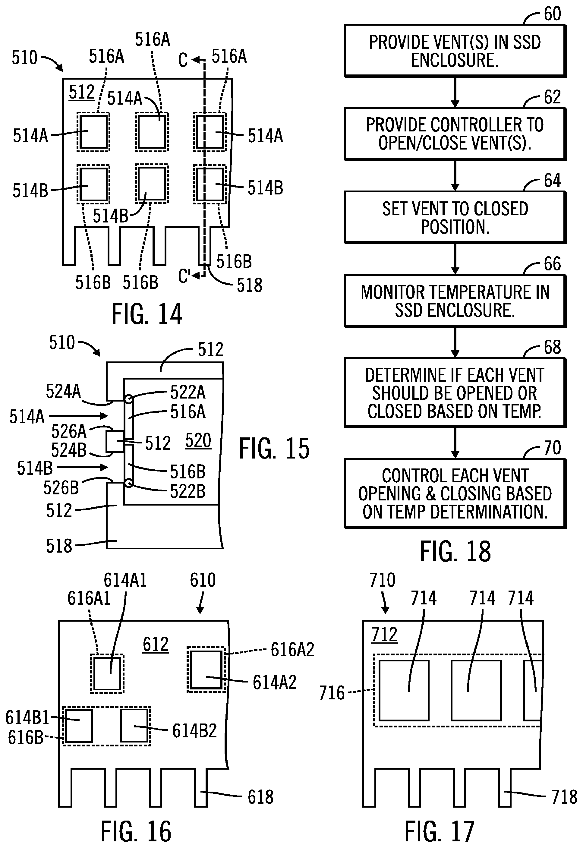 Patent US12314100 Figure 5 – Automatic vent for SSD cooling enhancement