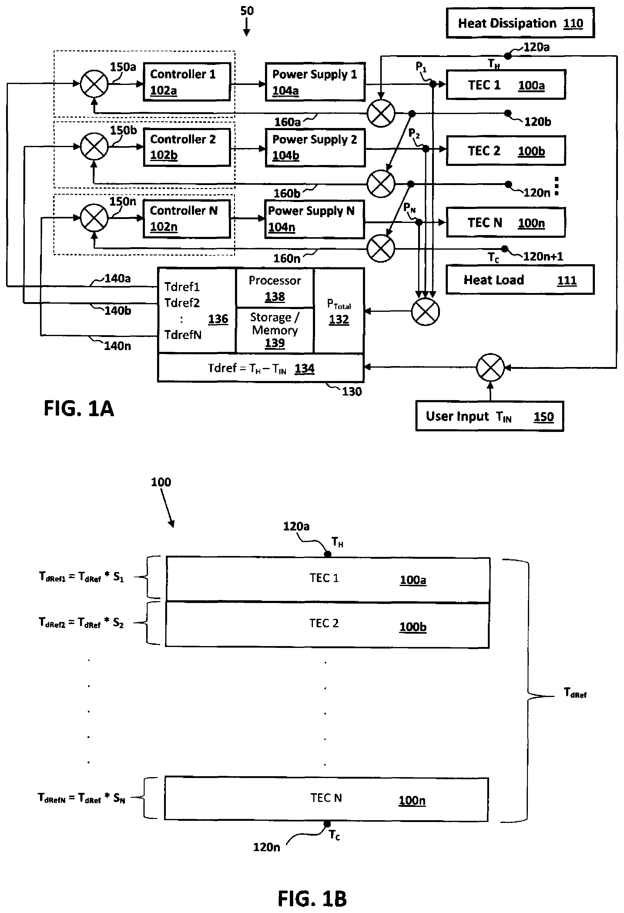 Patent US12314112 Figure 1 – Power optimization for a multistage stack of thermoelectric cooling devices