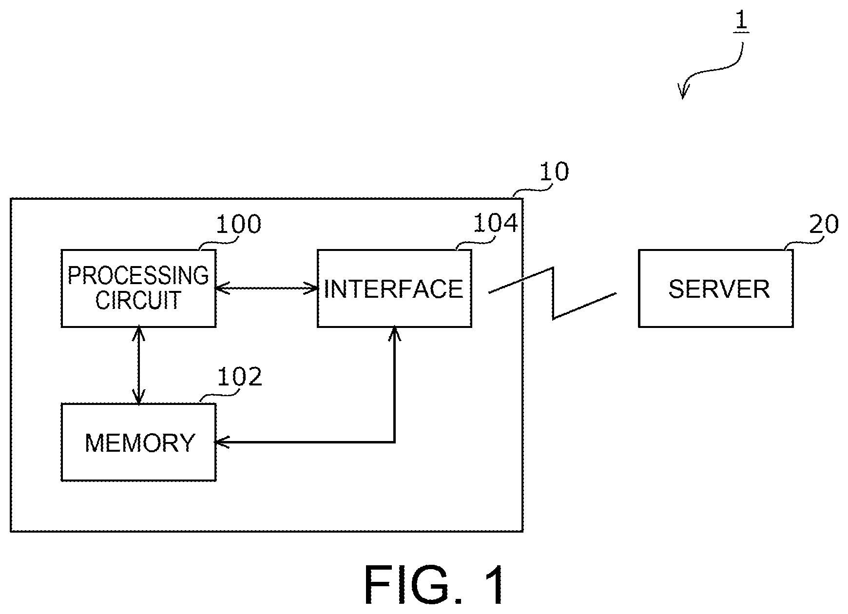 Patent US12314153 Figure 1 – Information processing device, non-transitory computer readable medium, and information processing system
