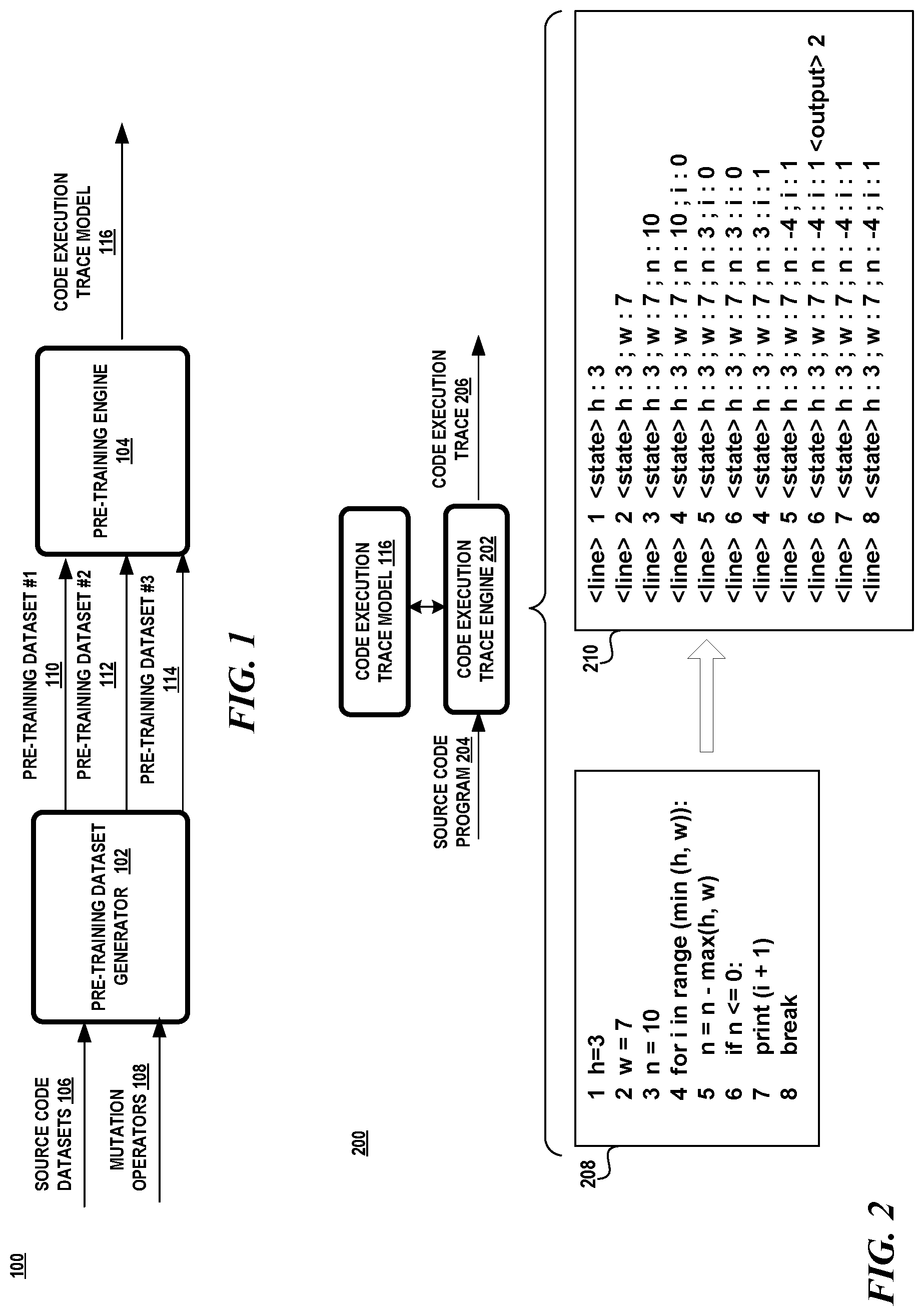 Patent US12314154 Figure 1 – Code execution trace generation with pre-trained large language model