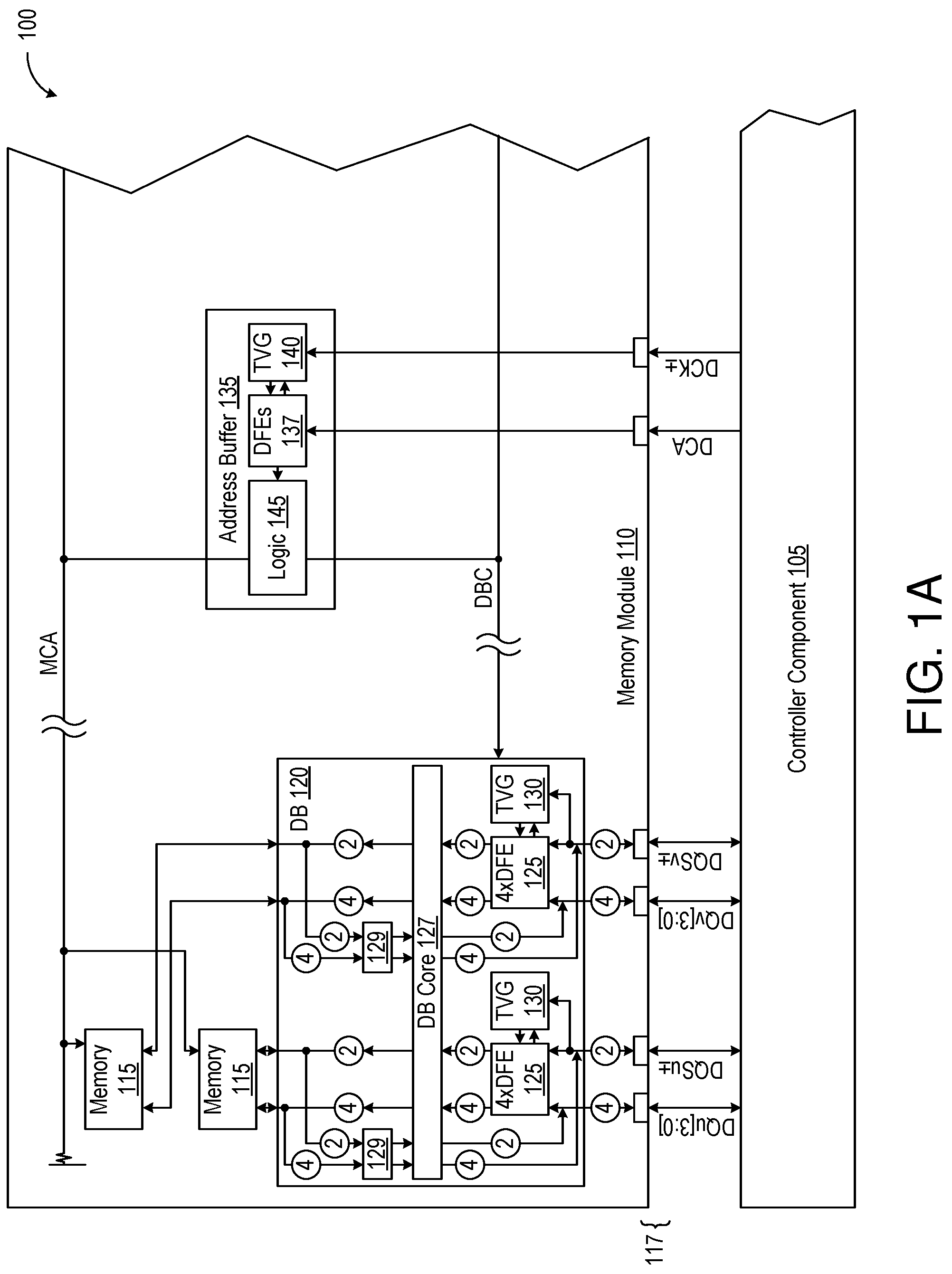 Patent US12314162 — Circuits and methods for self-adaptive decision-feedback equalization in a memory system — Figure 1