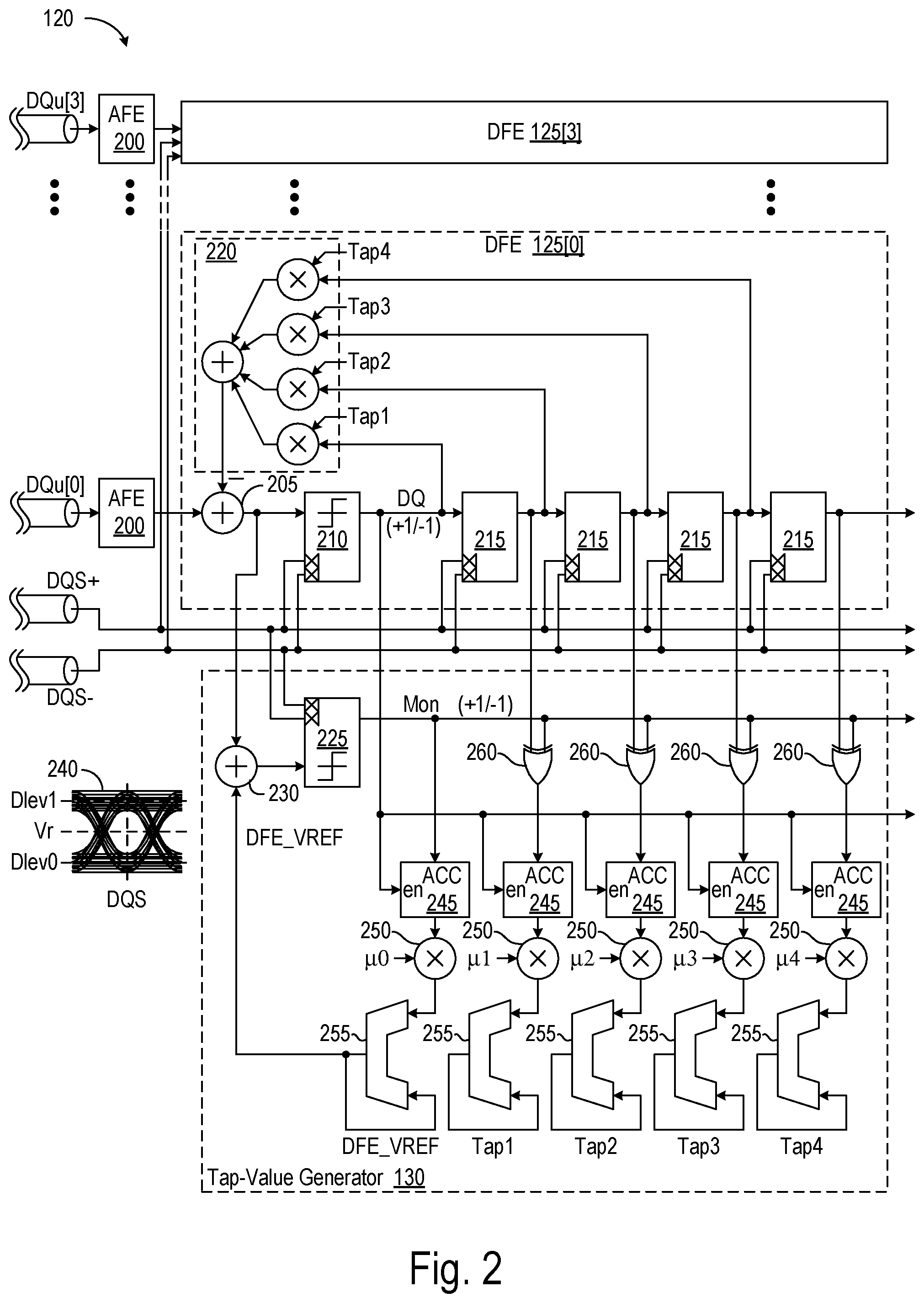 Patent US12314162 Figure 3 – Circuits and methods for self-adaptive decision-feedback equalization in a memory system