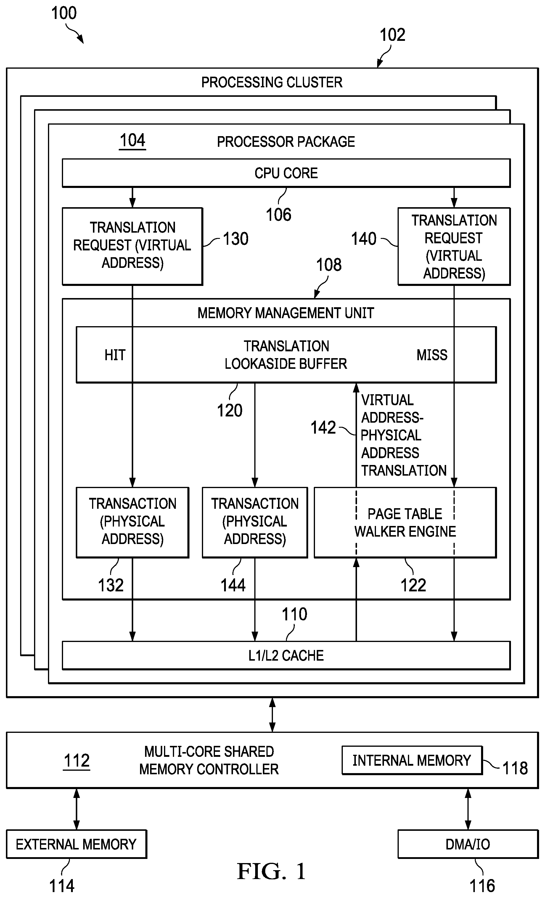 Patent US12314187 Figure 1 – Software-hardware memory management modes