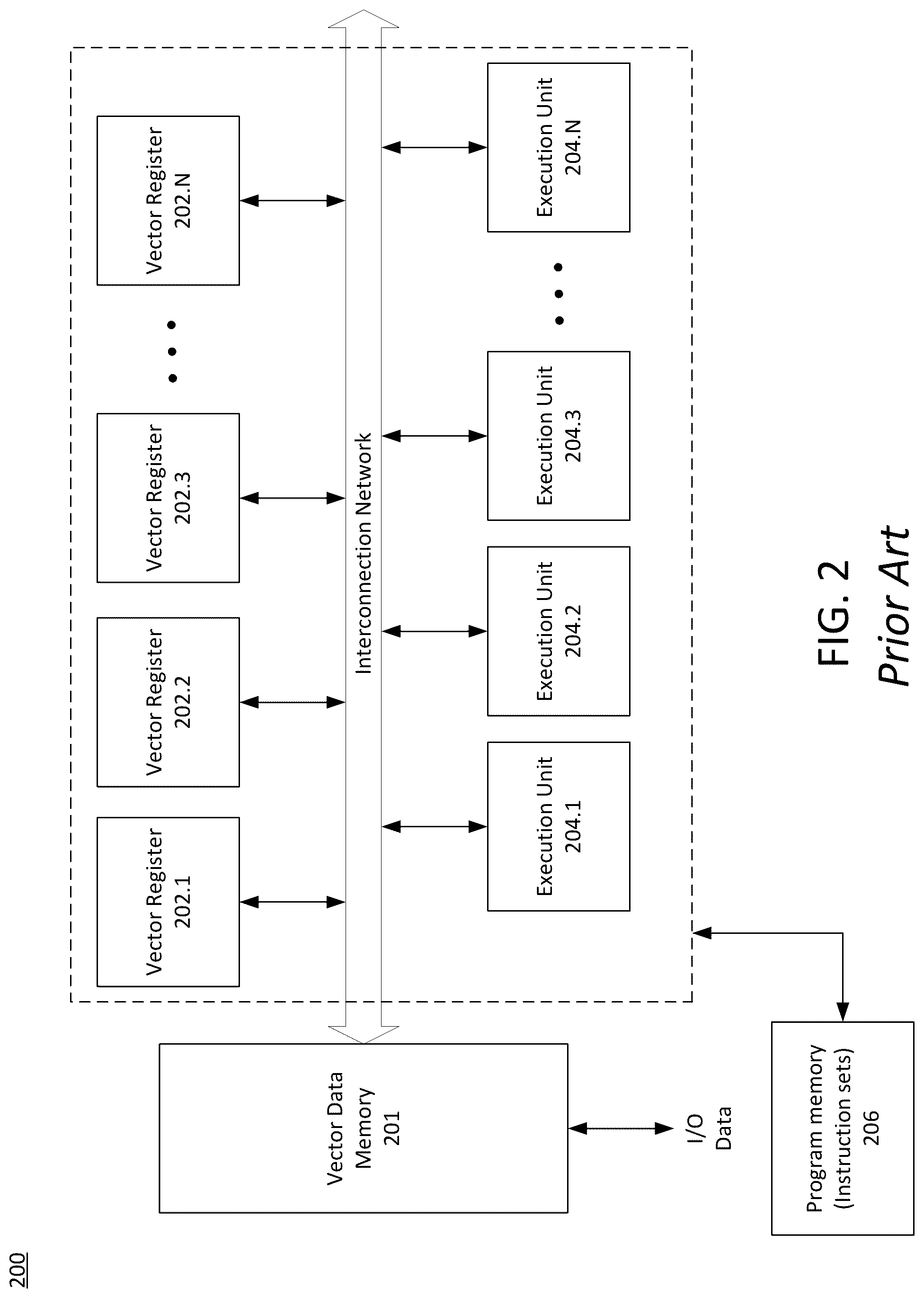 Patent US12314217 Figure 2 – Hybrid hardware accelerator and programmable array architecture