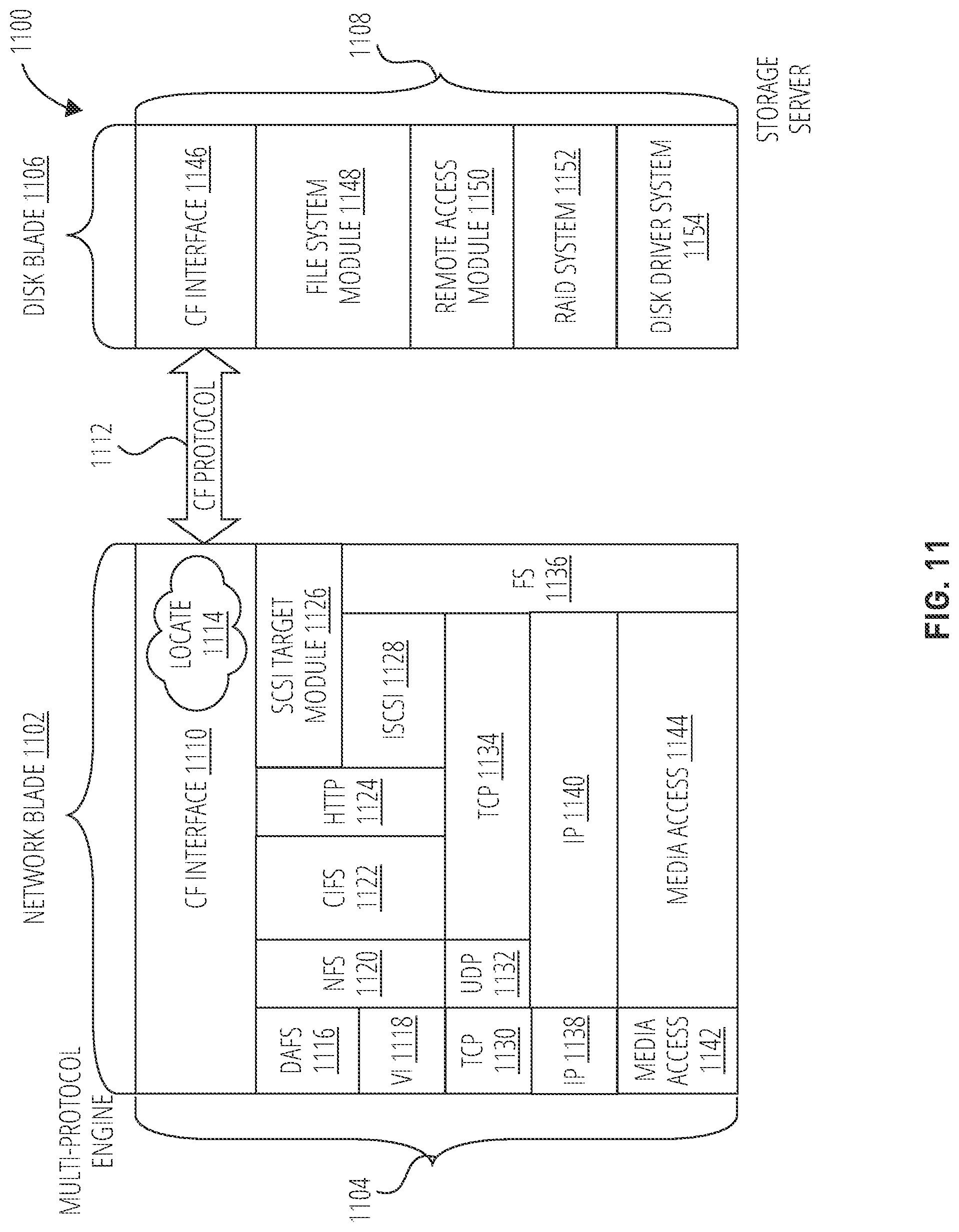 Patent US12314221 Figure 11 – Managing attributes in child nodes for a multi-part file