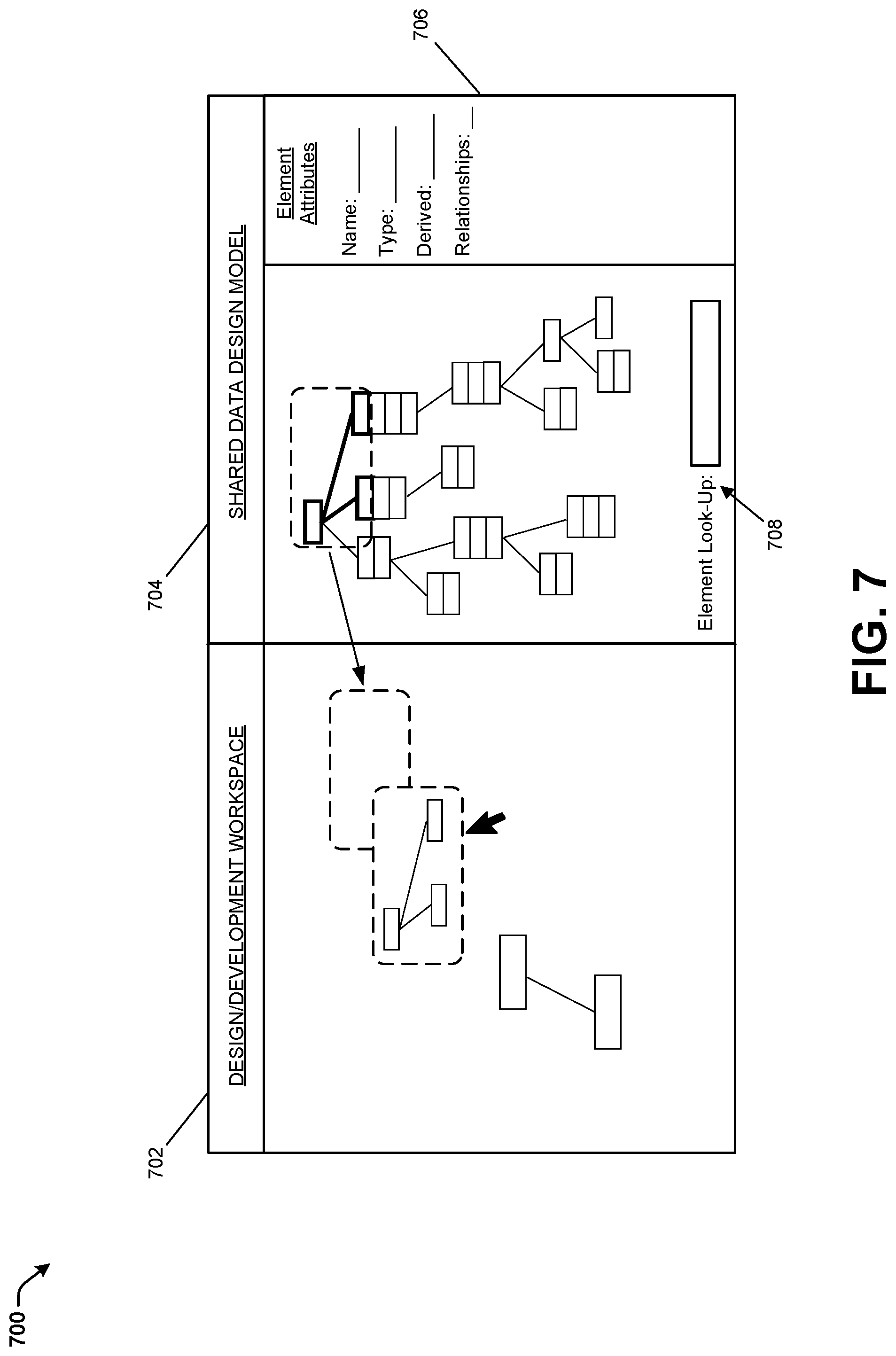 Patent US12314232 Figure 8 – Shared hierarchical data design model for transferring data within distributed systems