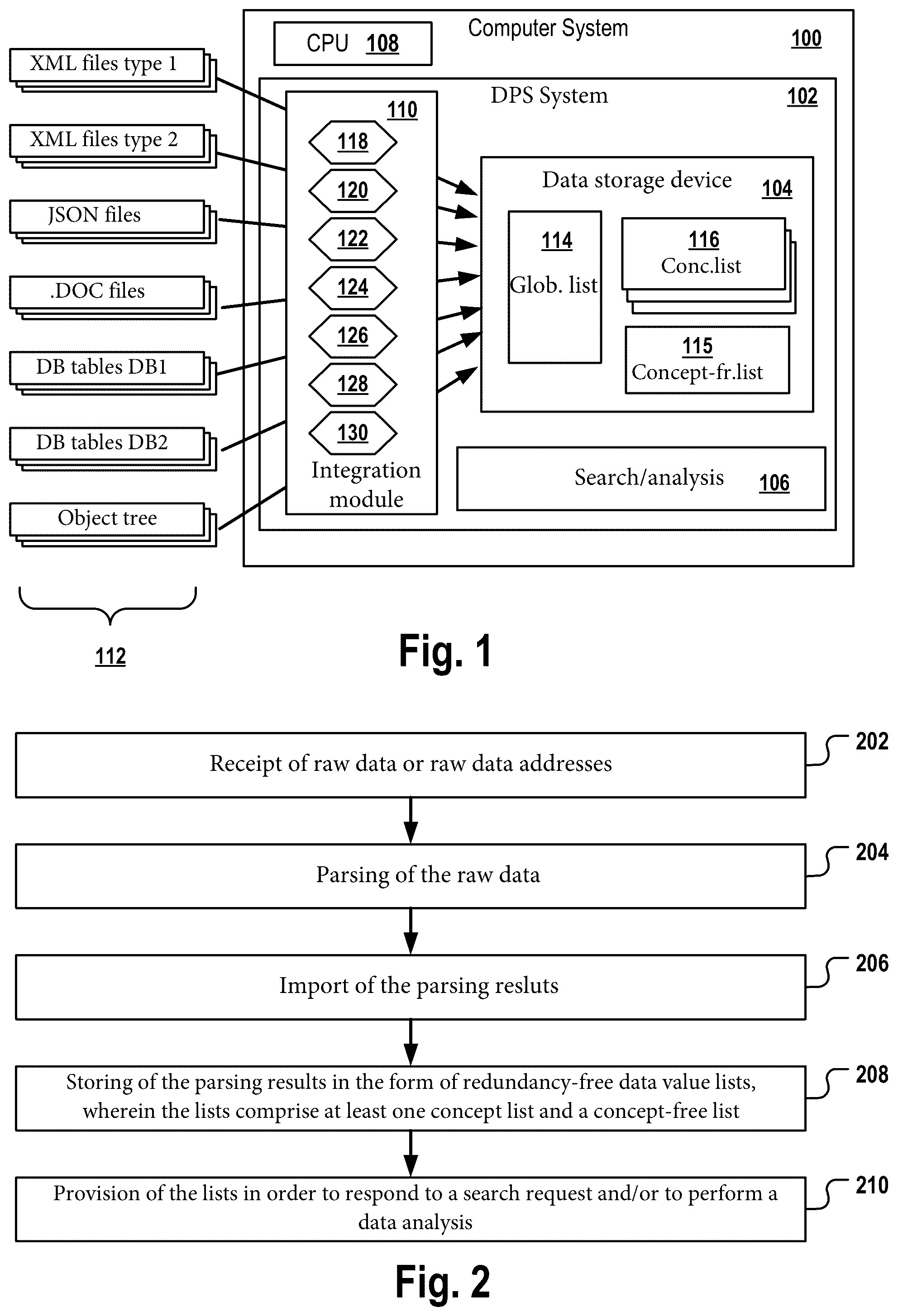 Patent US12314238 Figure 1 – List-based data storage for data search