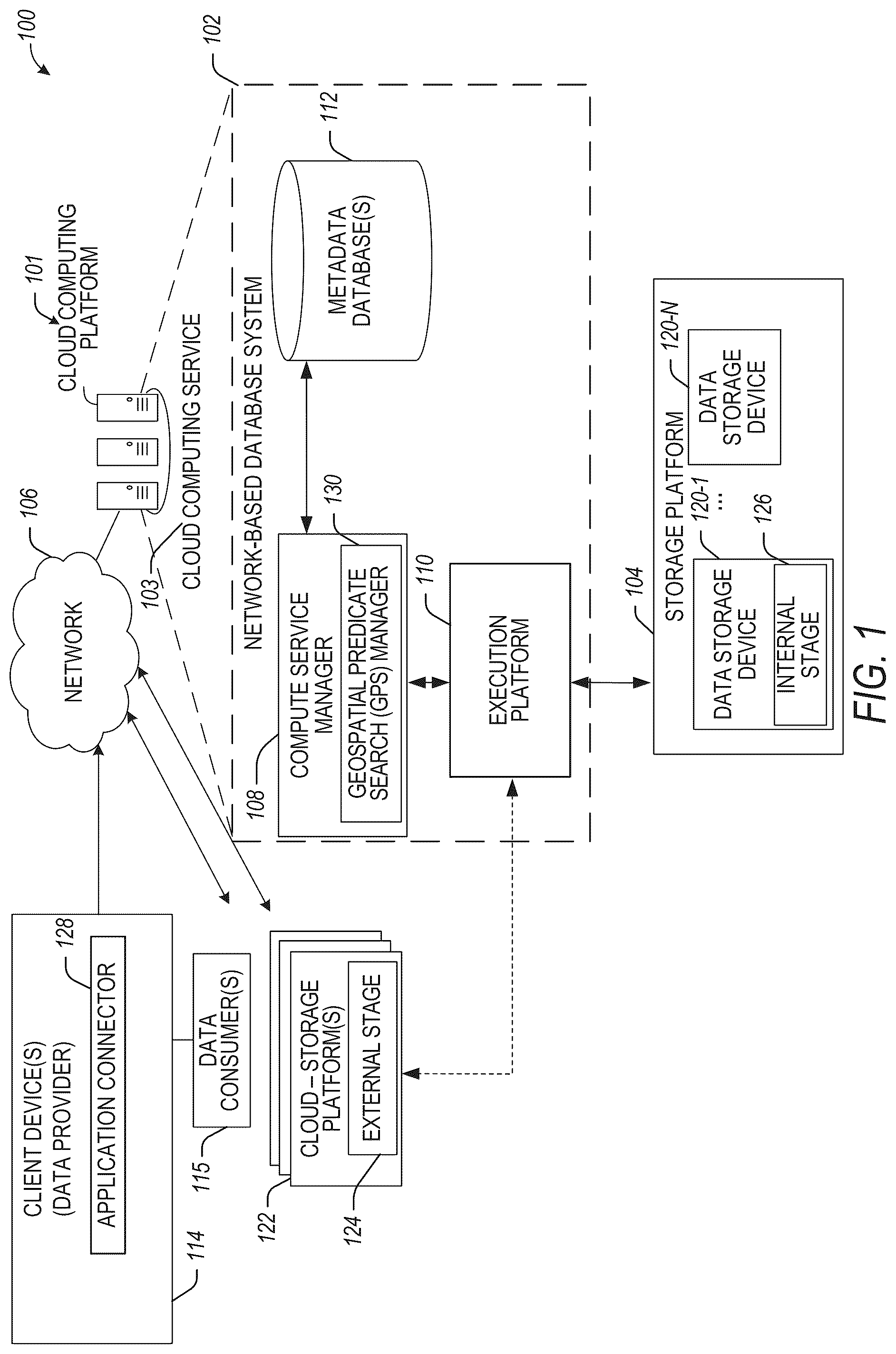 Patent US12314263 — Indexed geospatial search — Figure 1