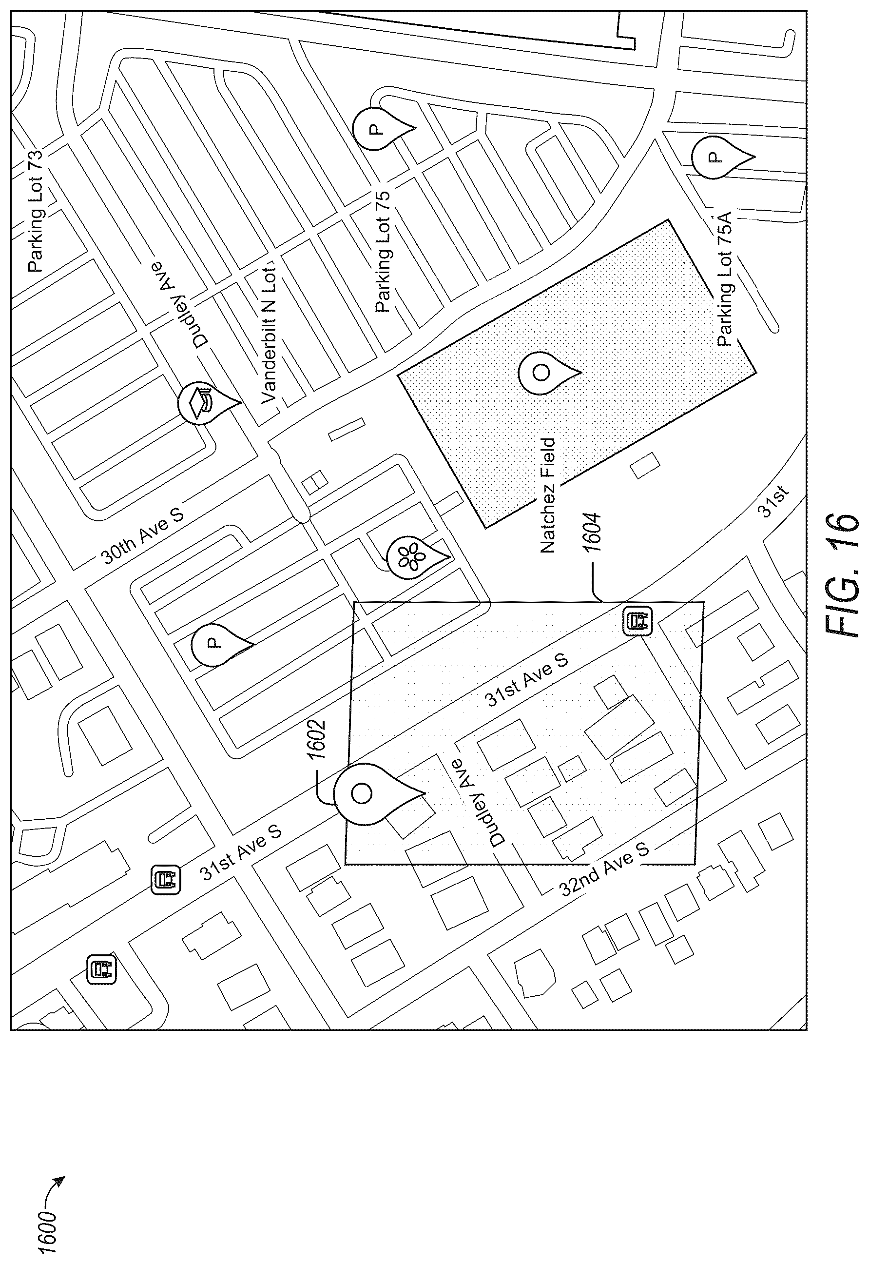 Patent US12314263 Figure 16 – Indexed geospatial search