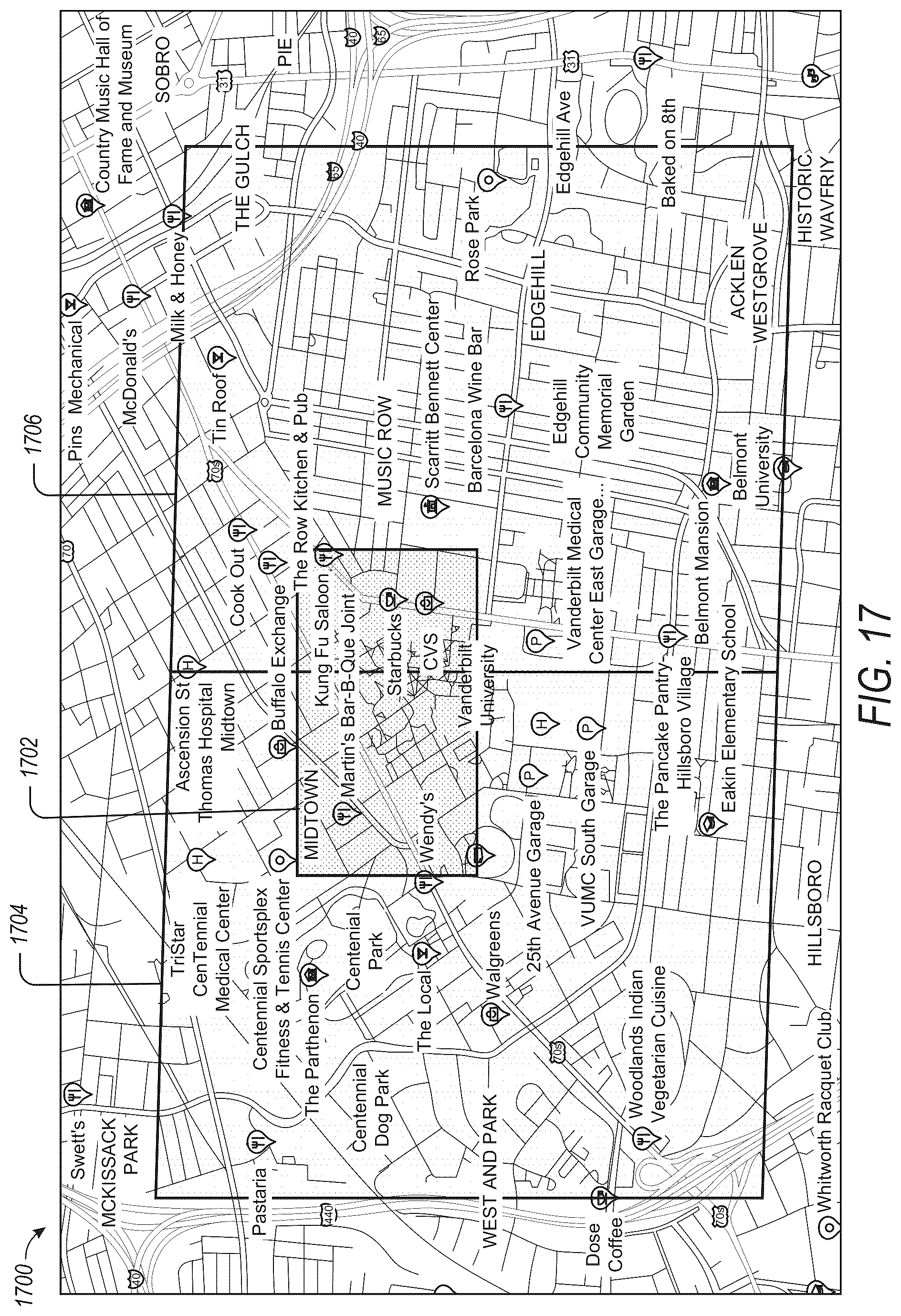Patent US12314263 Figure 17 – Indexed geospatial search