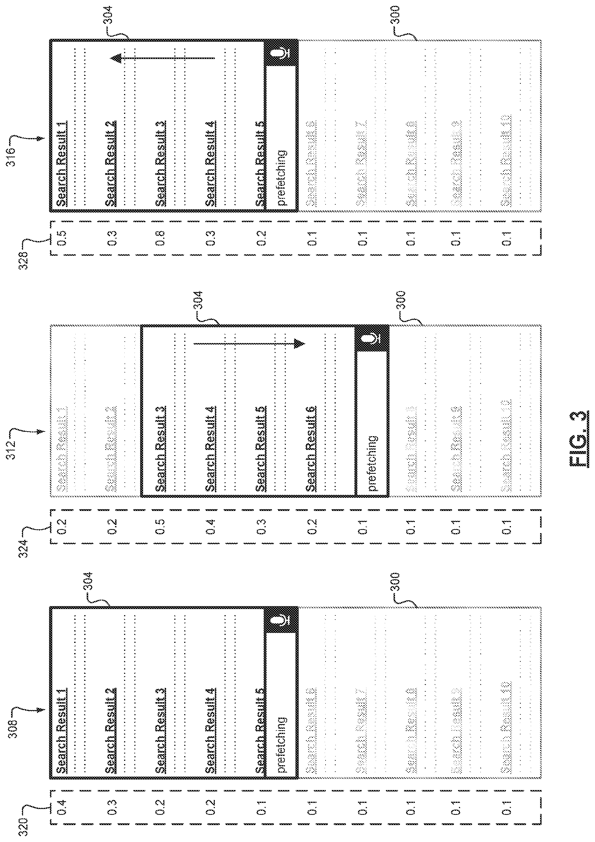 Patent US12314273 Figure 3 – Prefetching using dynamic user model to reduce latency