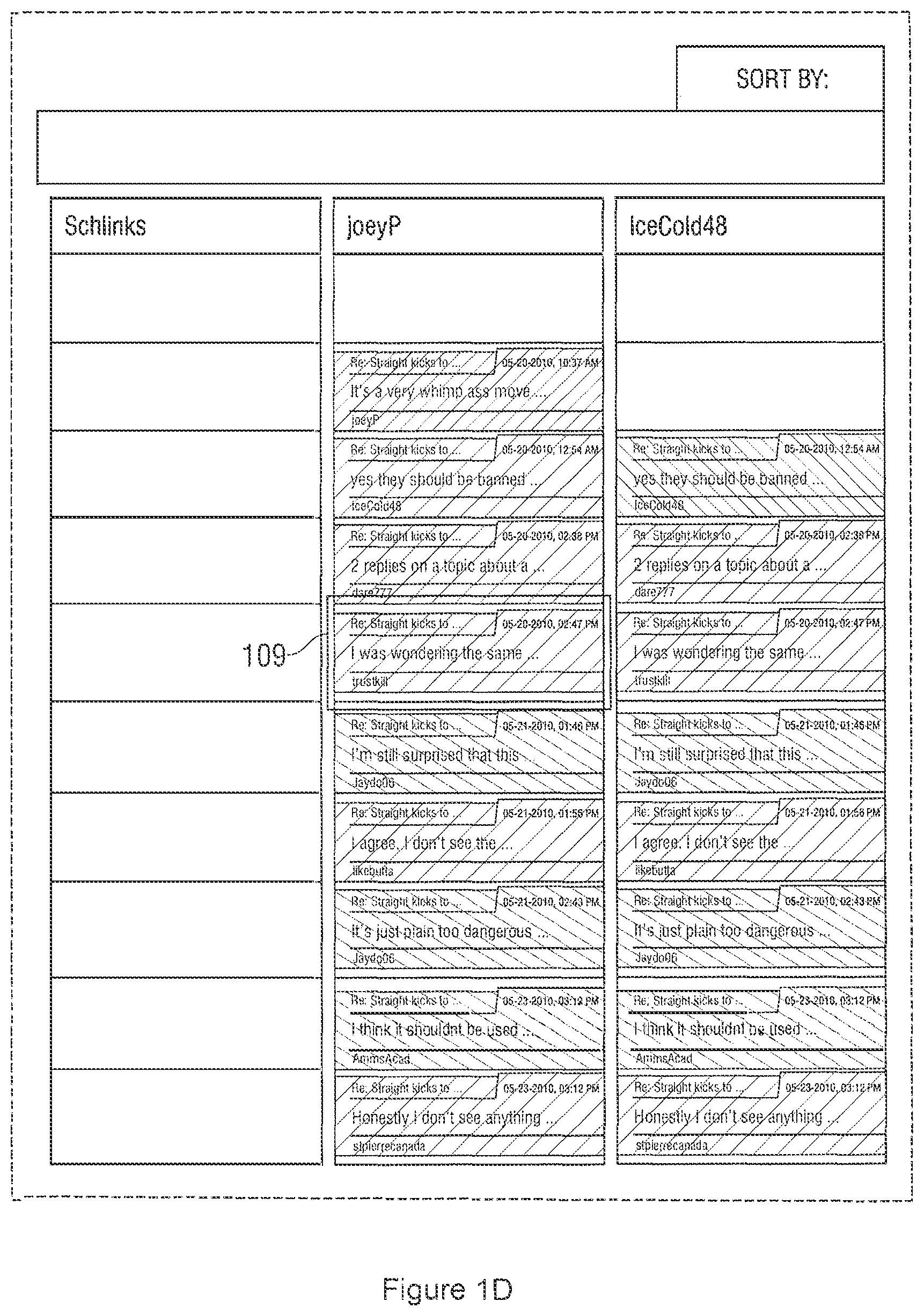 Patent US12314274 Figure 4 – Bulletin board data mapping and presentation