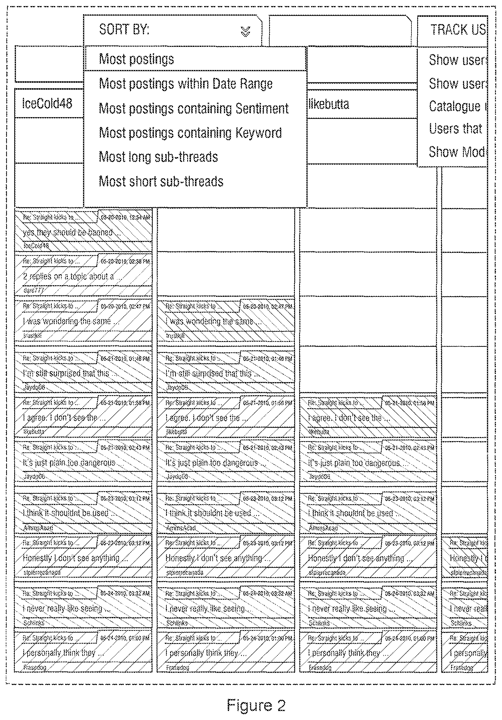 Patent US12314274 Figure 12 – Bulletin board data mapping and presentation