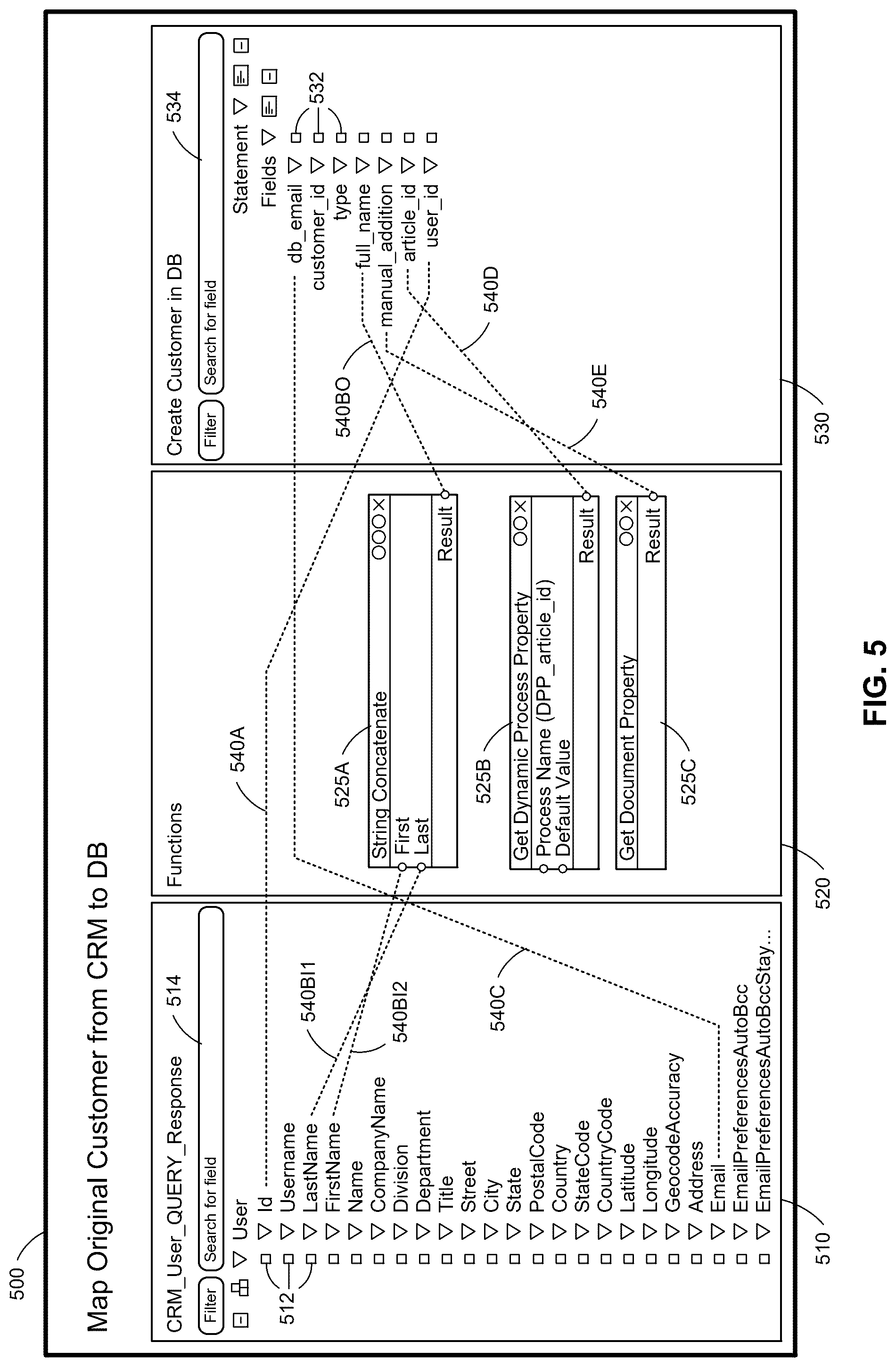 Patent US12314304 Figure 5 – Automated data mapping using semantic comparisons and artificial intelligence