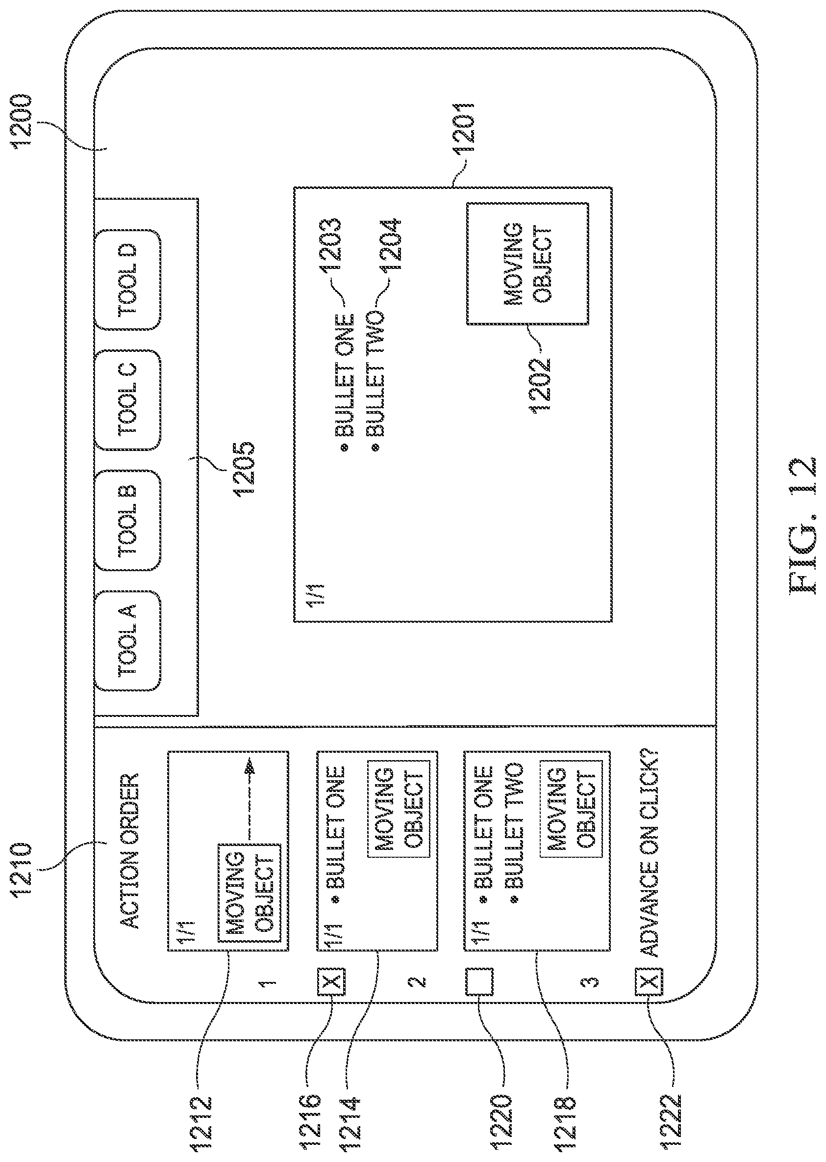 Patent US12314307 Figure 13 – Presentation features for performing operations and selecting content