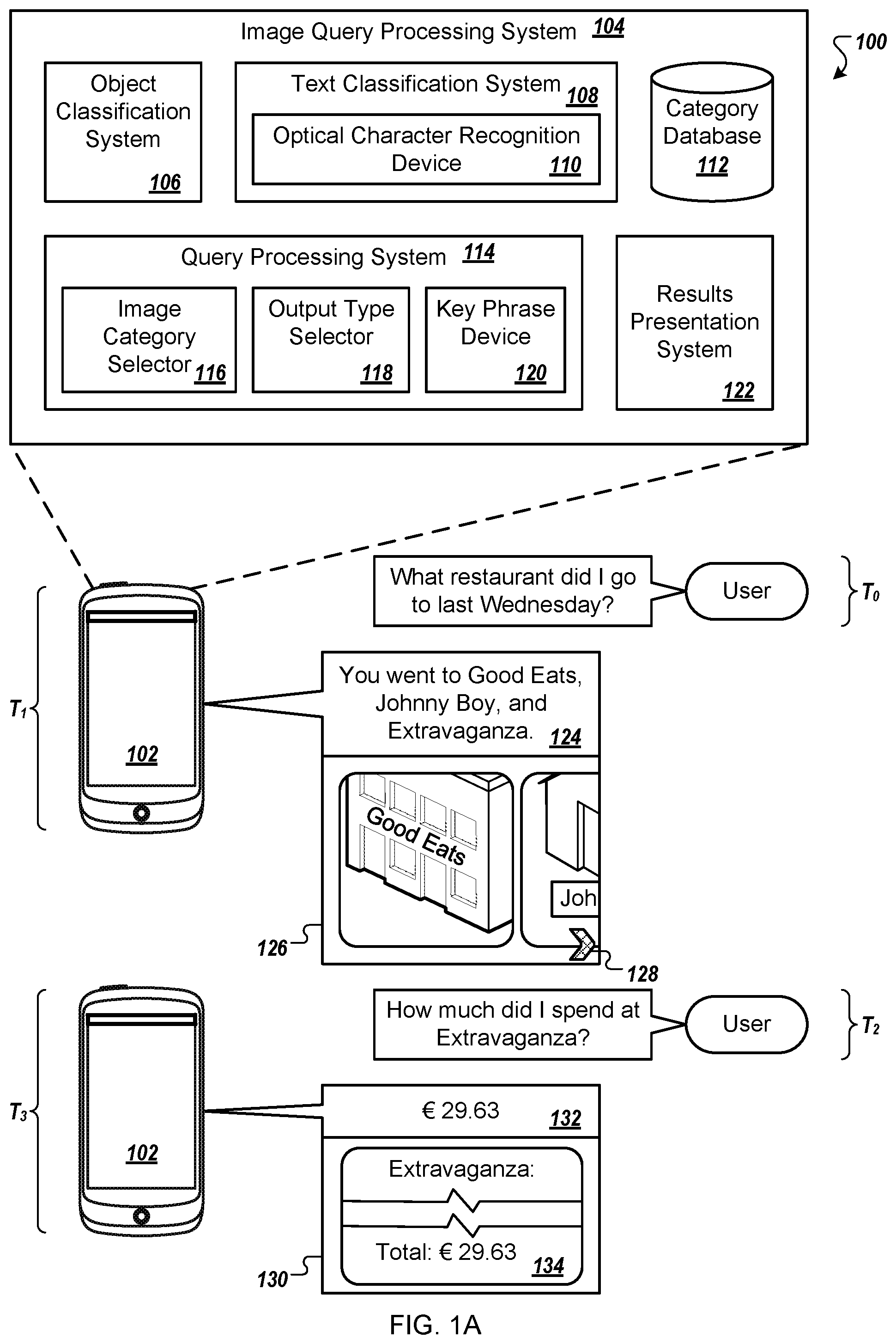 Patent US12314313 Figure 1 – Image query analysis