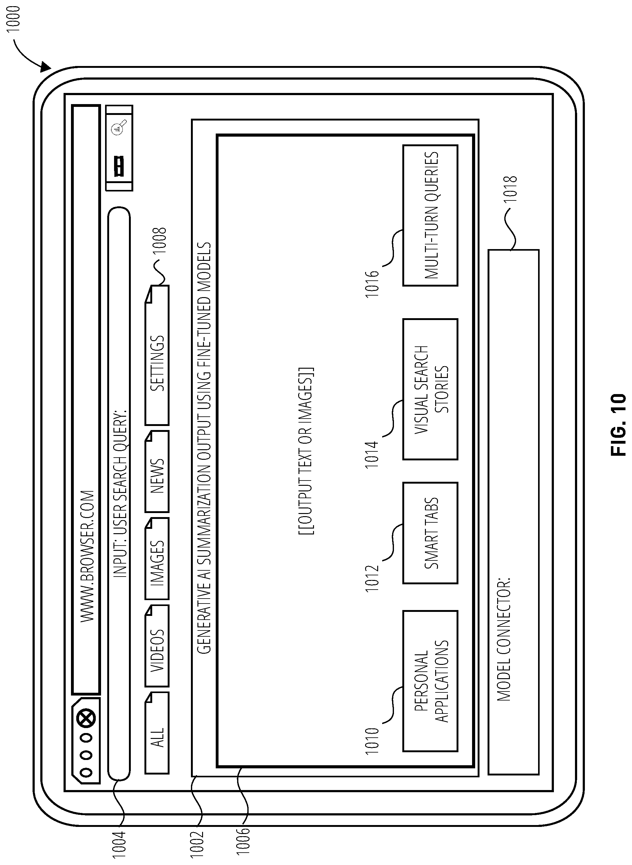 Patent US12314318 Figure 10 – Enhanced searching using fine-tuned machine learning models