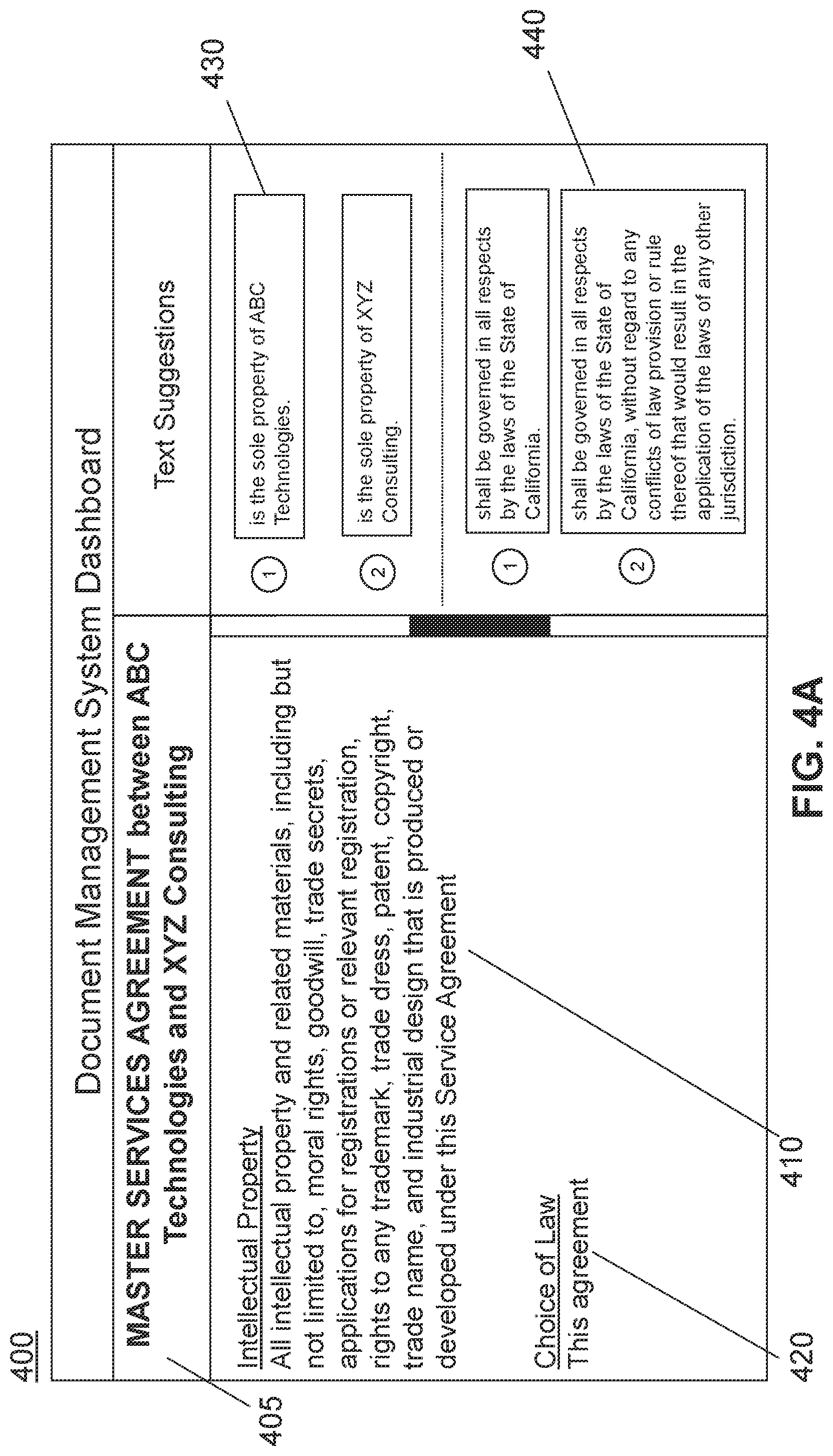 Patent US12314328 Figure 4 – Machine learned model for contract generation in a document management system